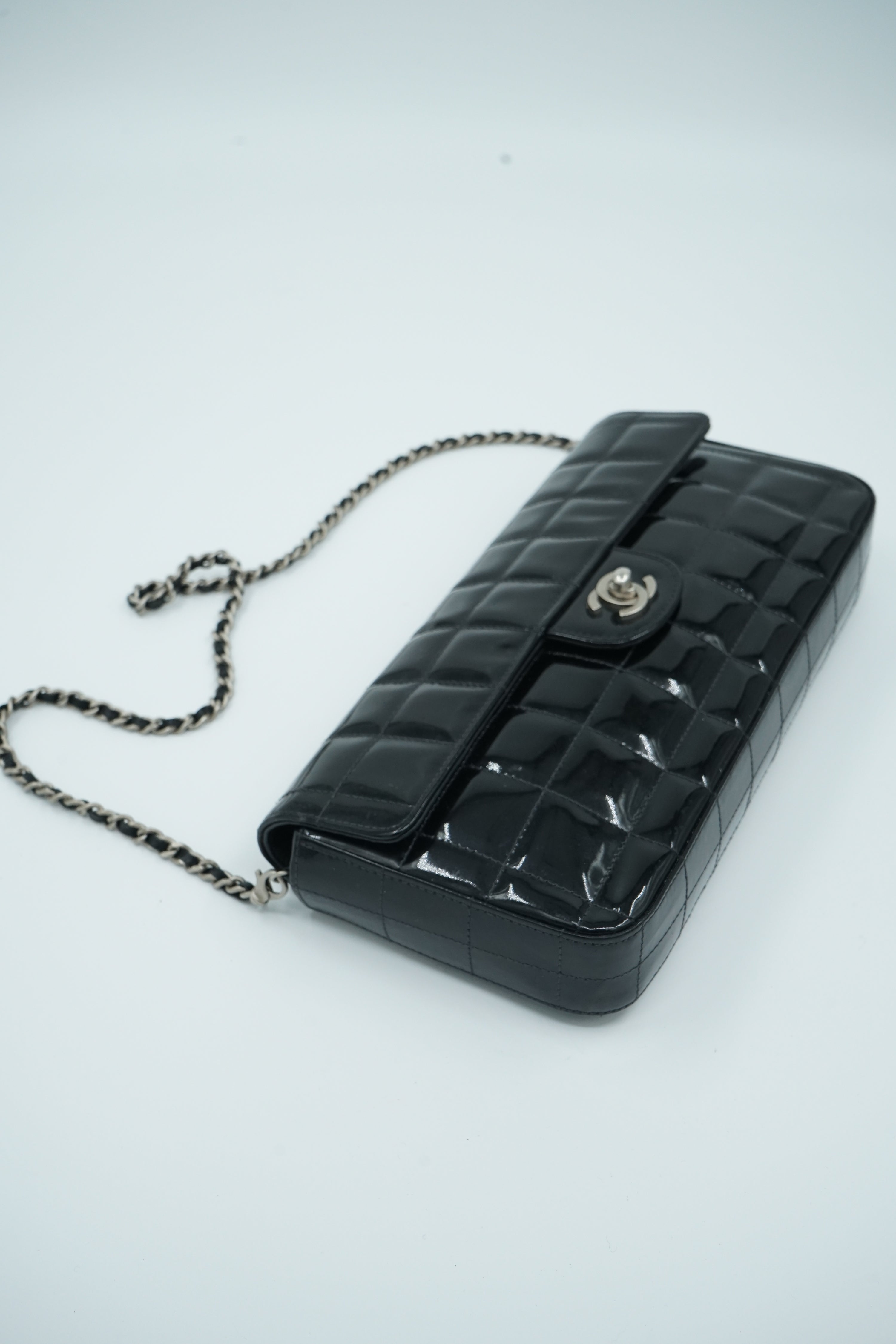 Chanel East West Black Patent Leather