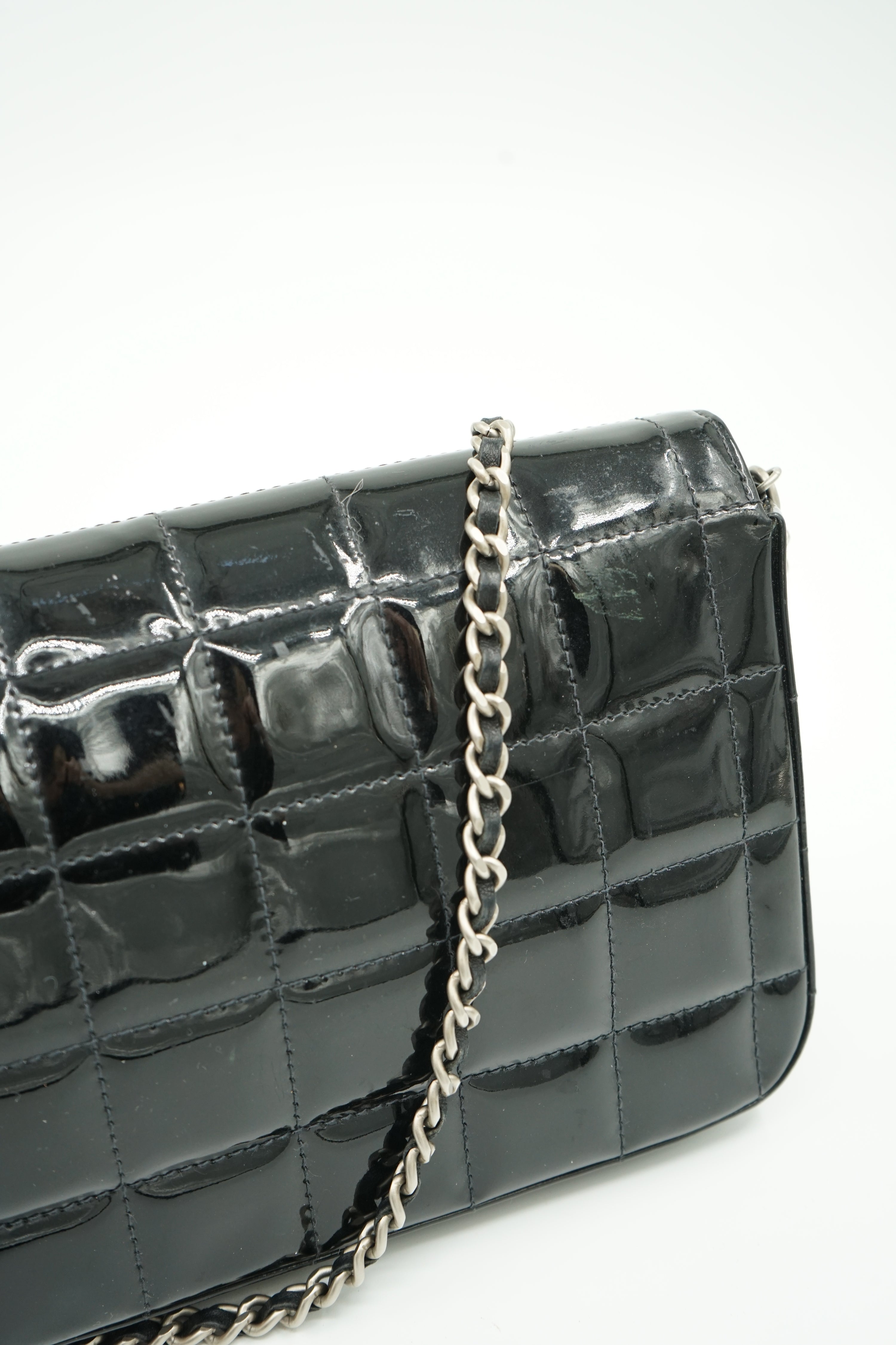 Chanel East West Black Patent Leather