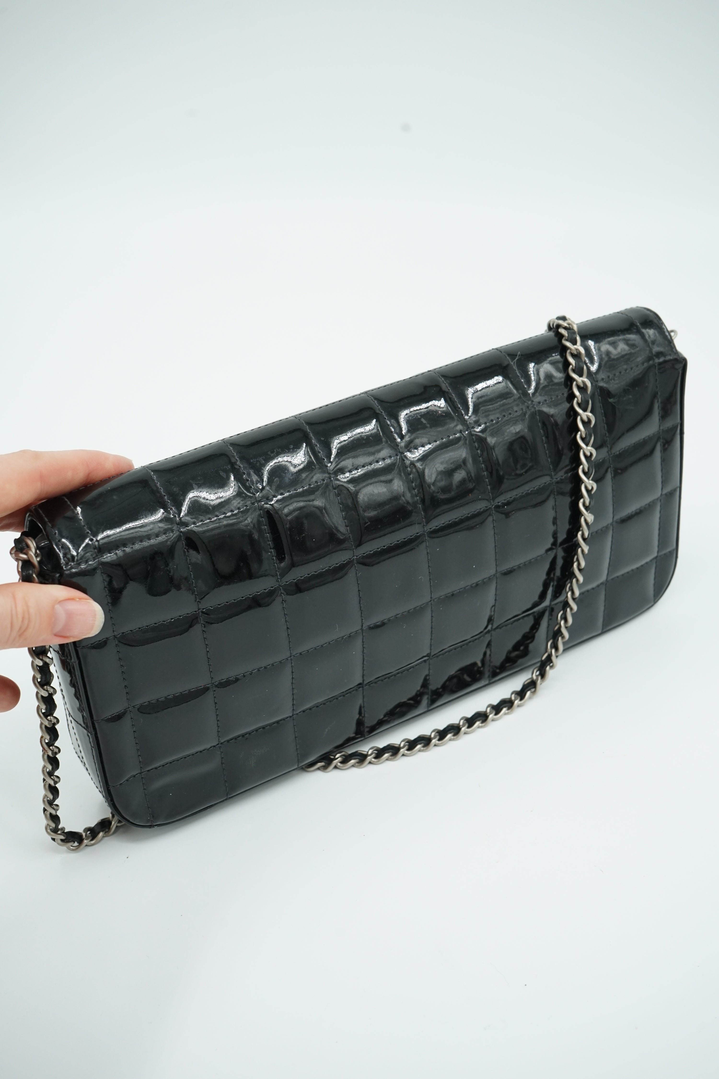 Chanel East West Black Patent Leather