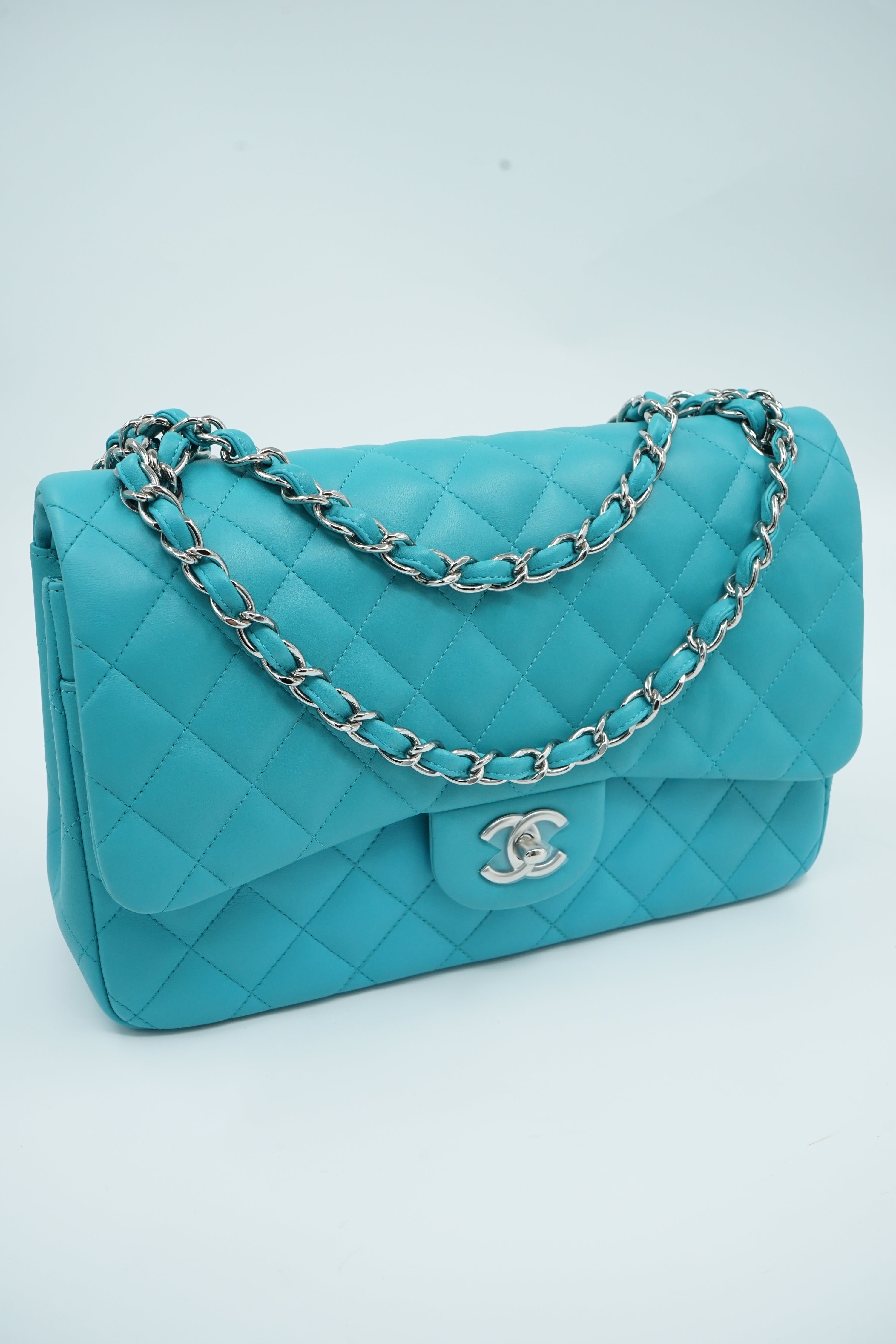 Chanel Jumbo Double Flap Bag Blue