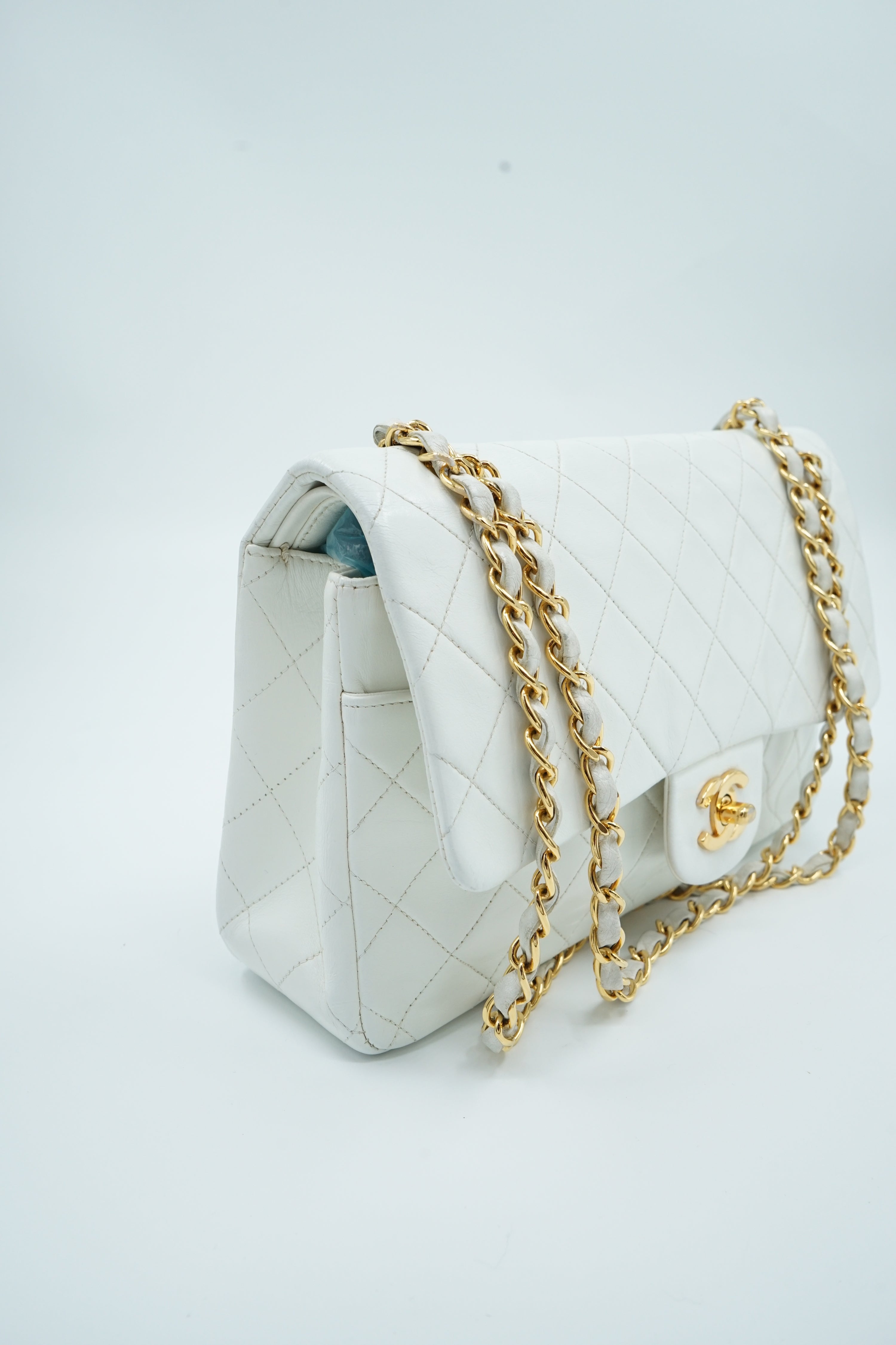 Chanel Medium Double Flap Bag White