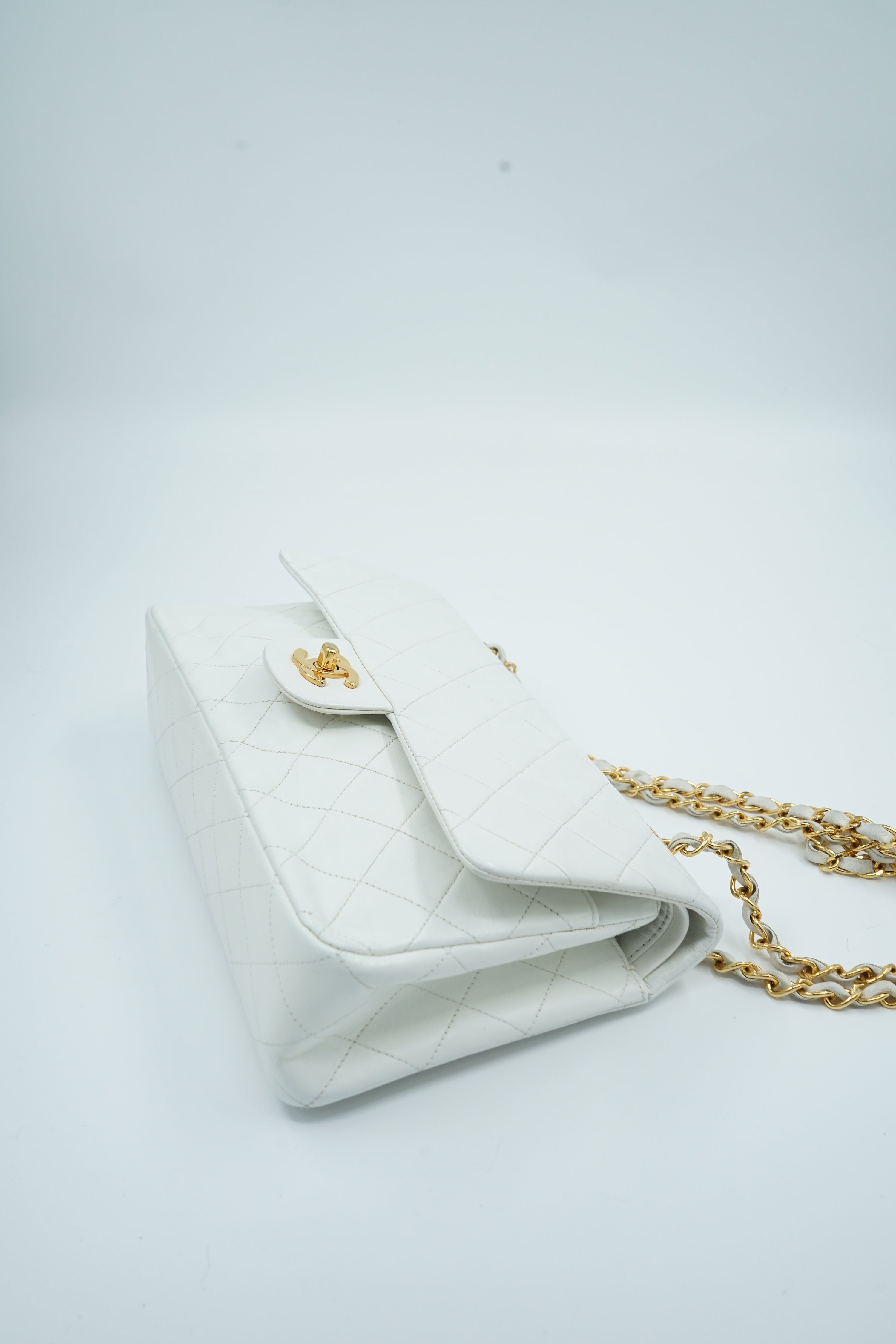 Chanel Medium Double Flap Bag White