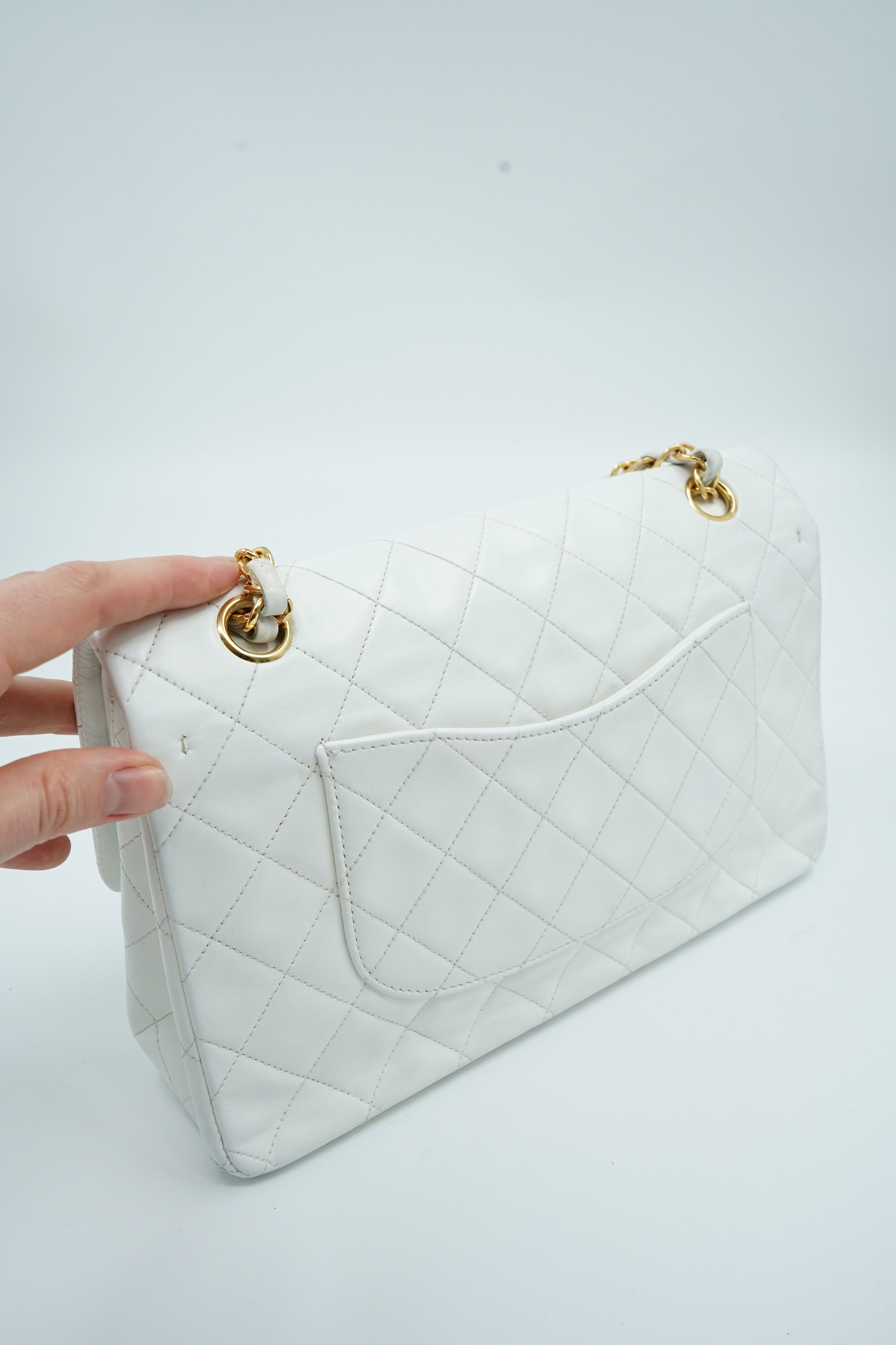 Chanel Medium Double Flap Bag White