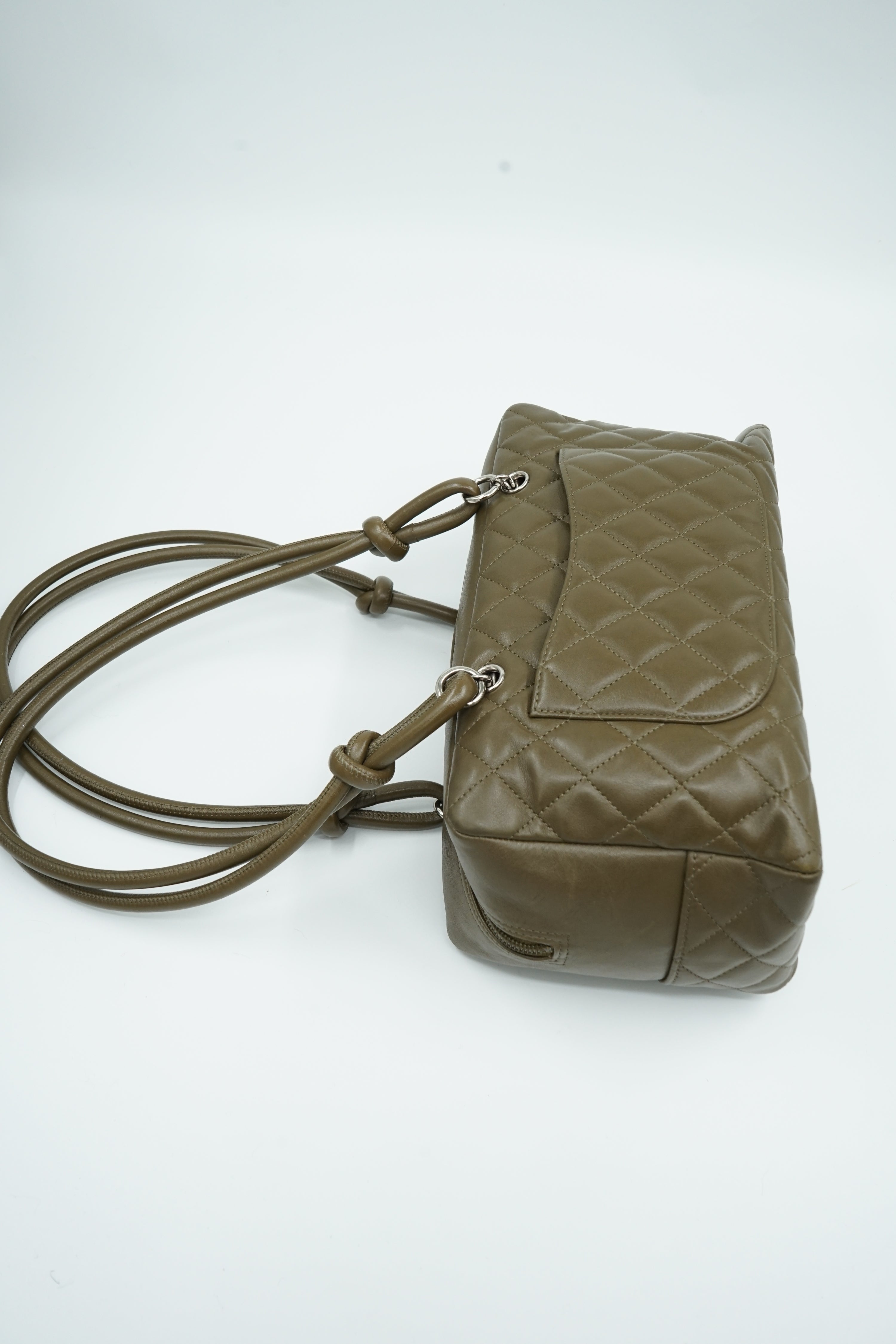 Chanel Cambon Medium Bowler Bag Khaki