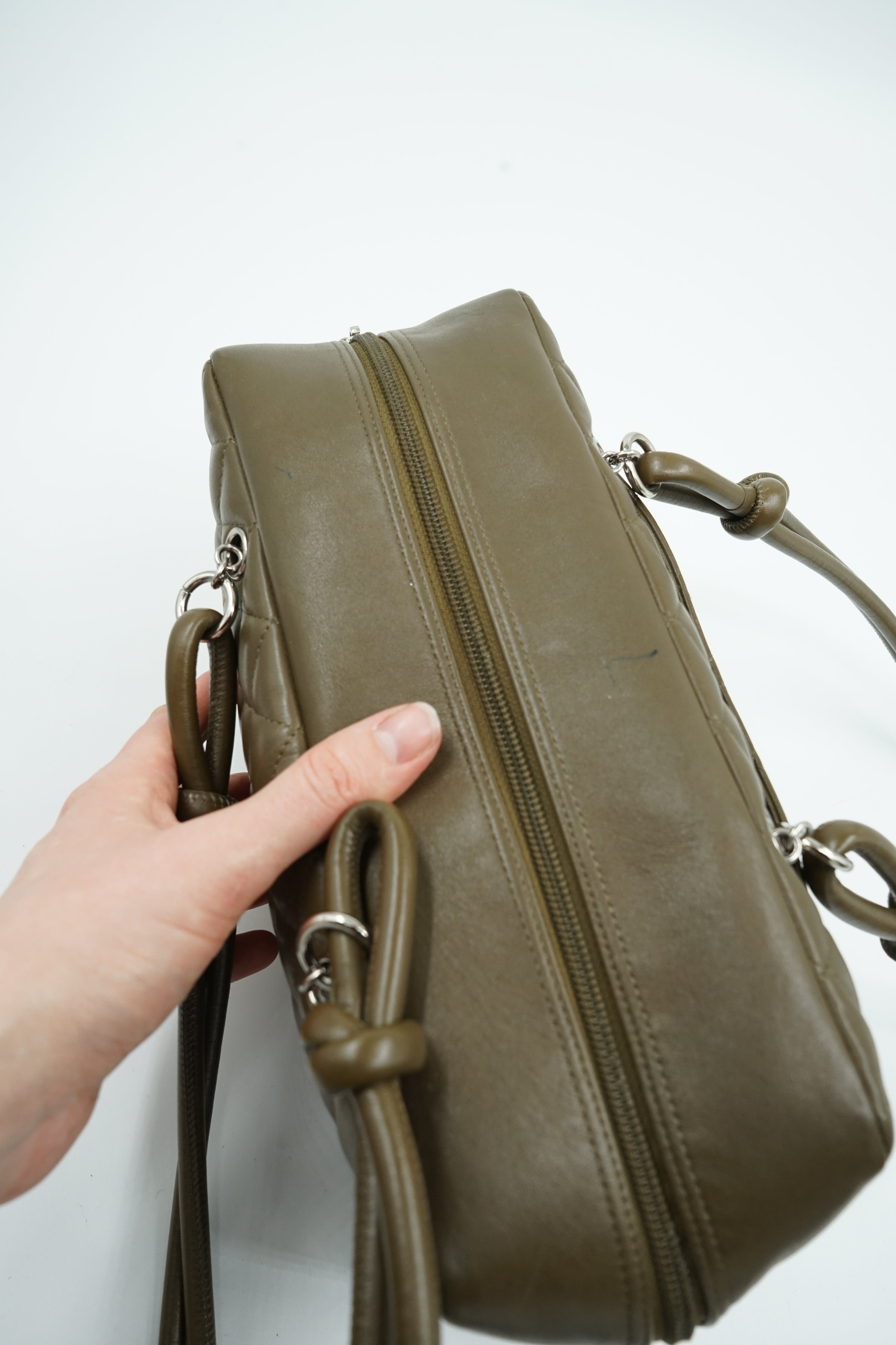 Chanel Cambon Medium Bowler Bag Khaki