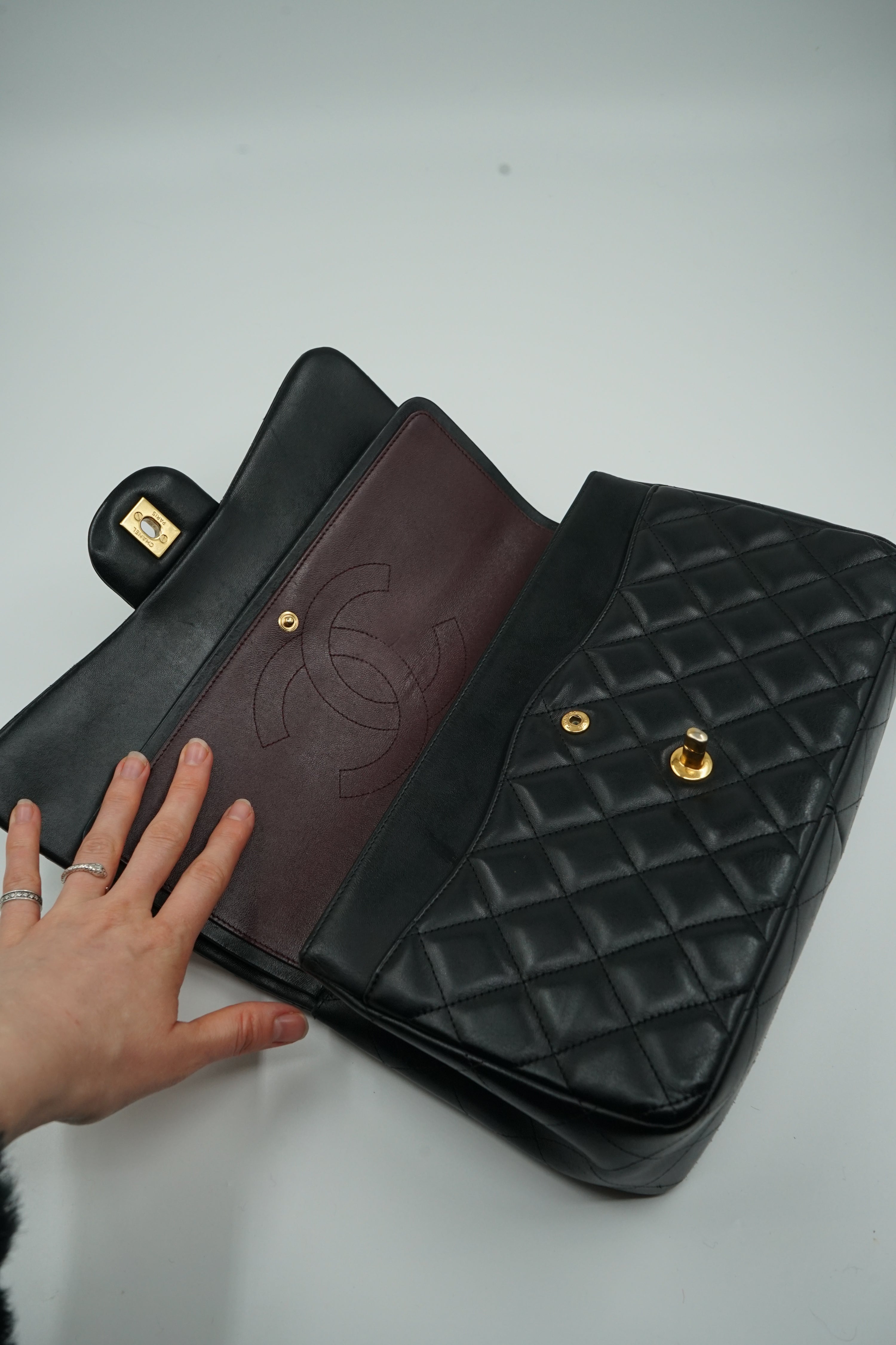 Chanel Double Flap Bag Jumbo Black
