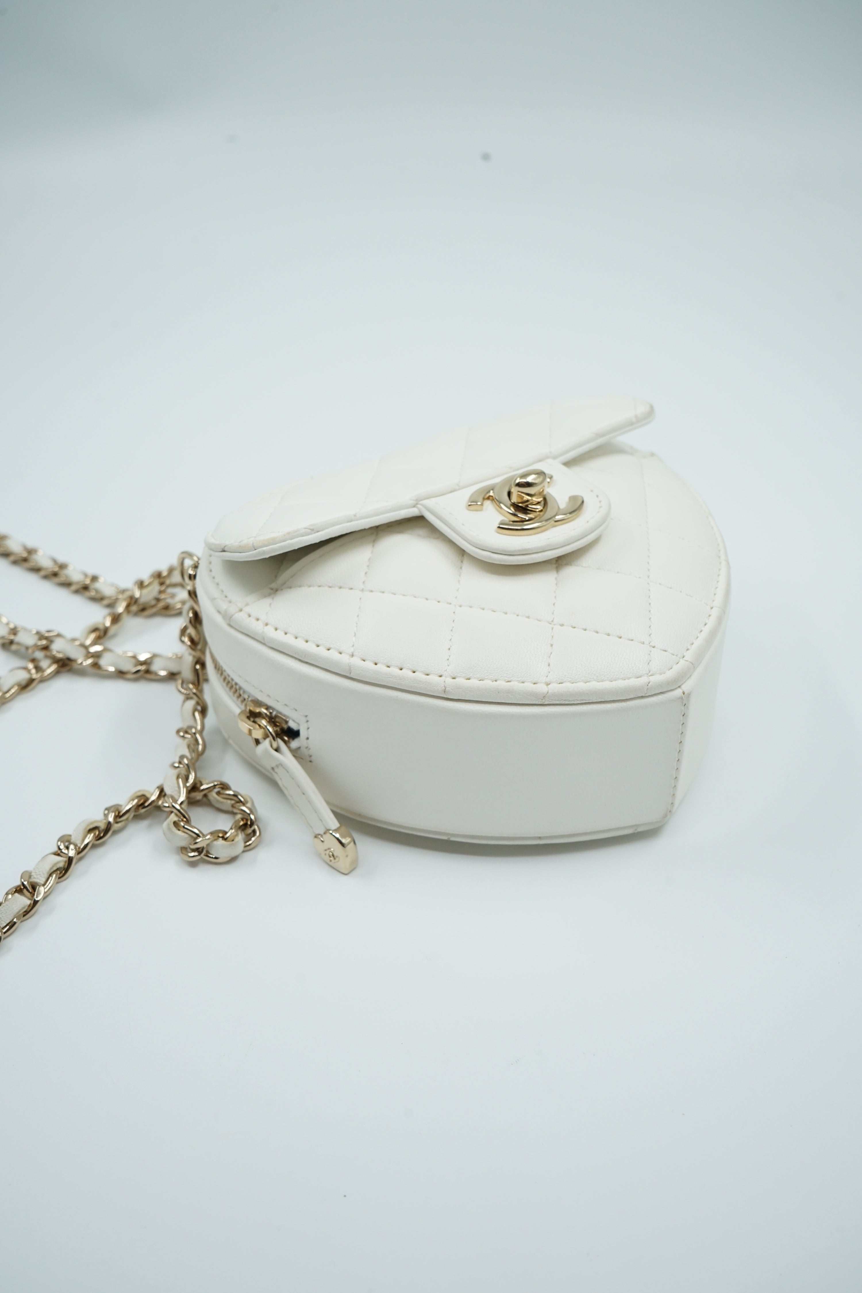 Chanel Love Heart Bag White