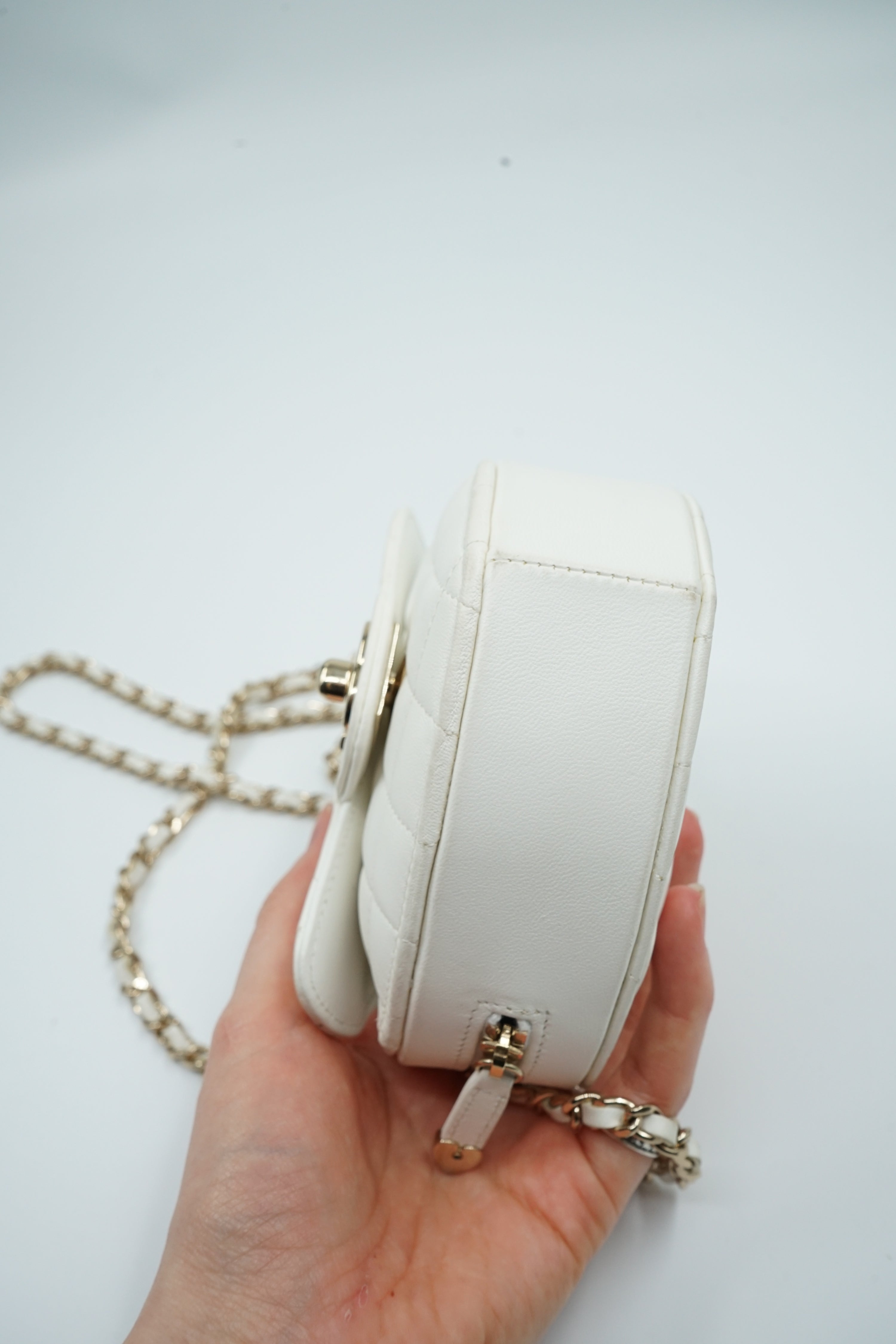 Chanel Love Heart Bag White