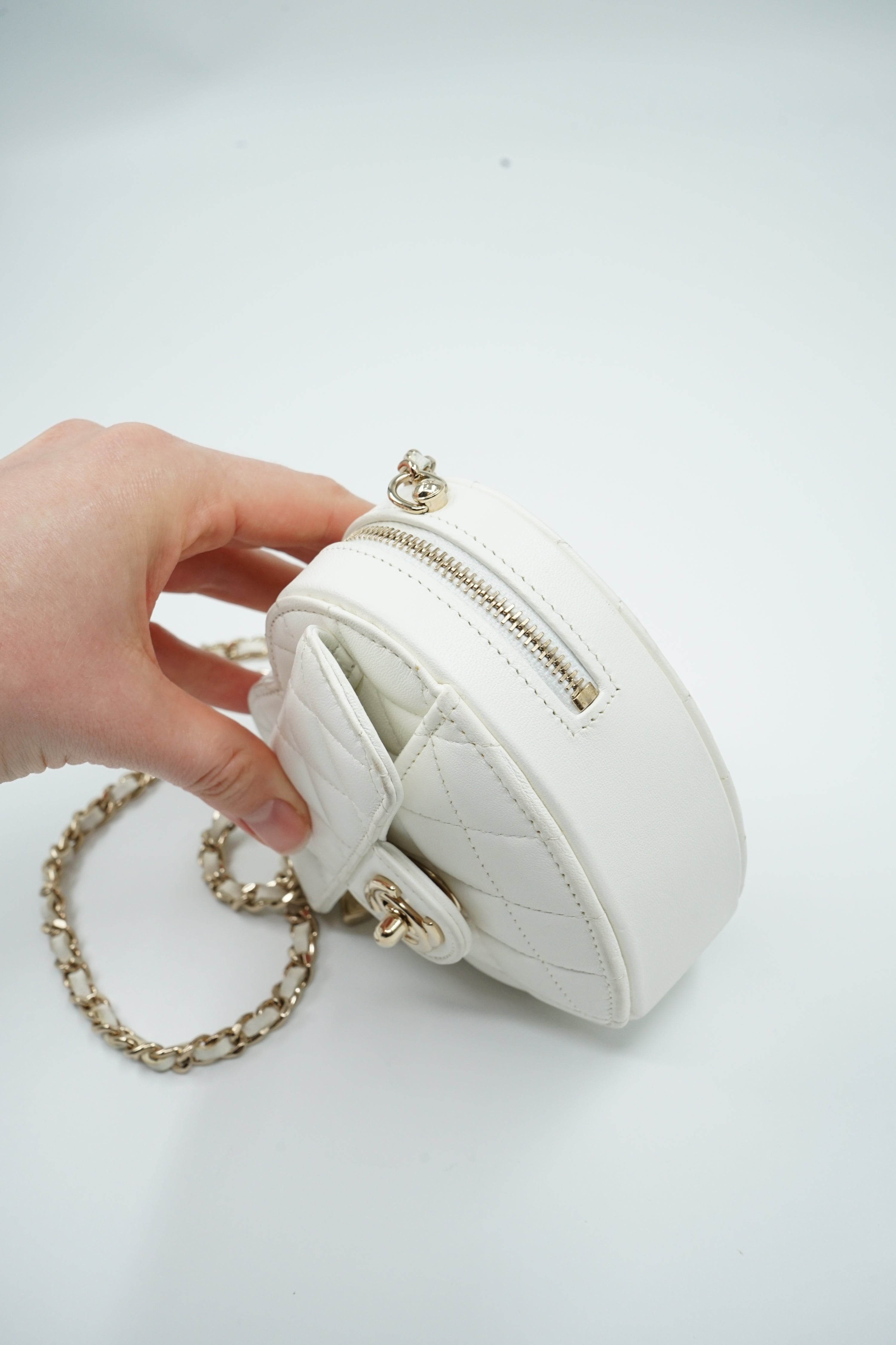 Chanel Love Heart Bag White
