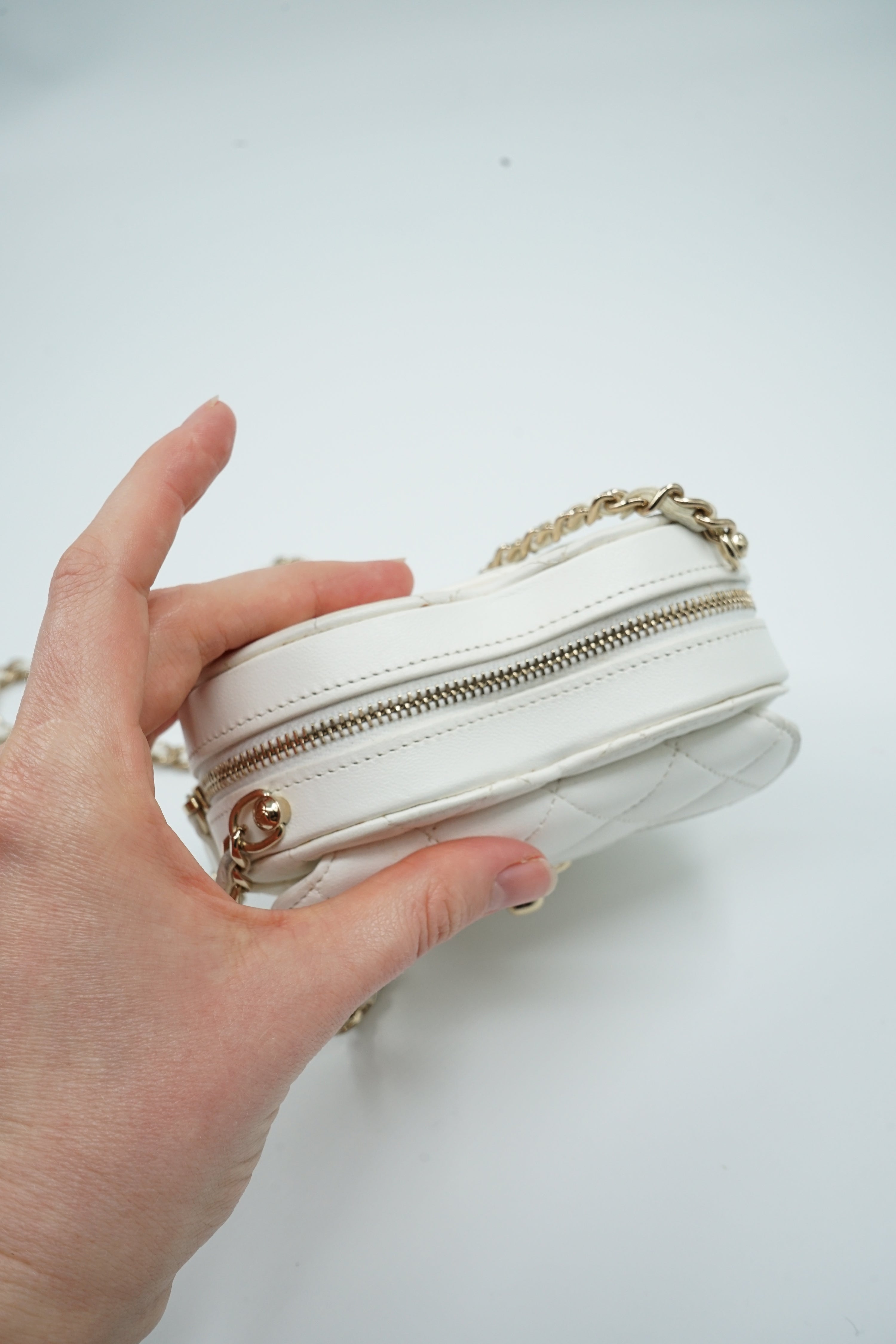 Chanel Love Heart Bag White