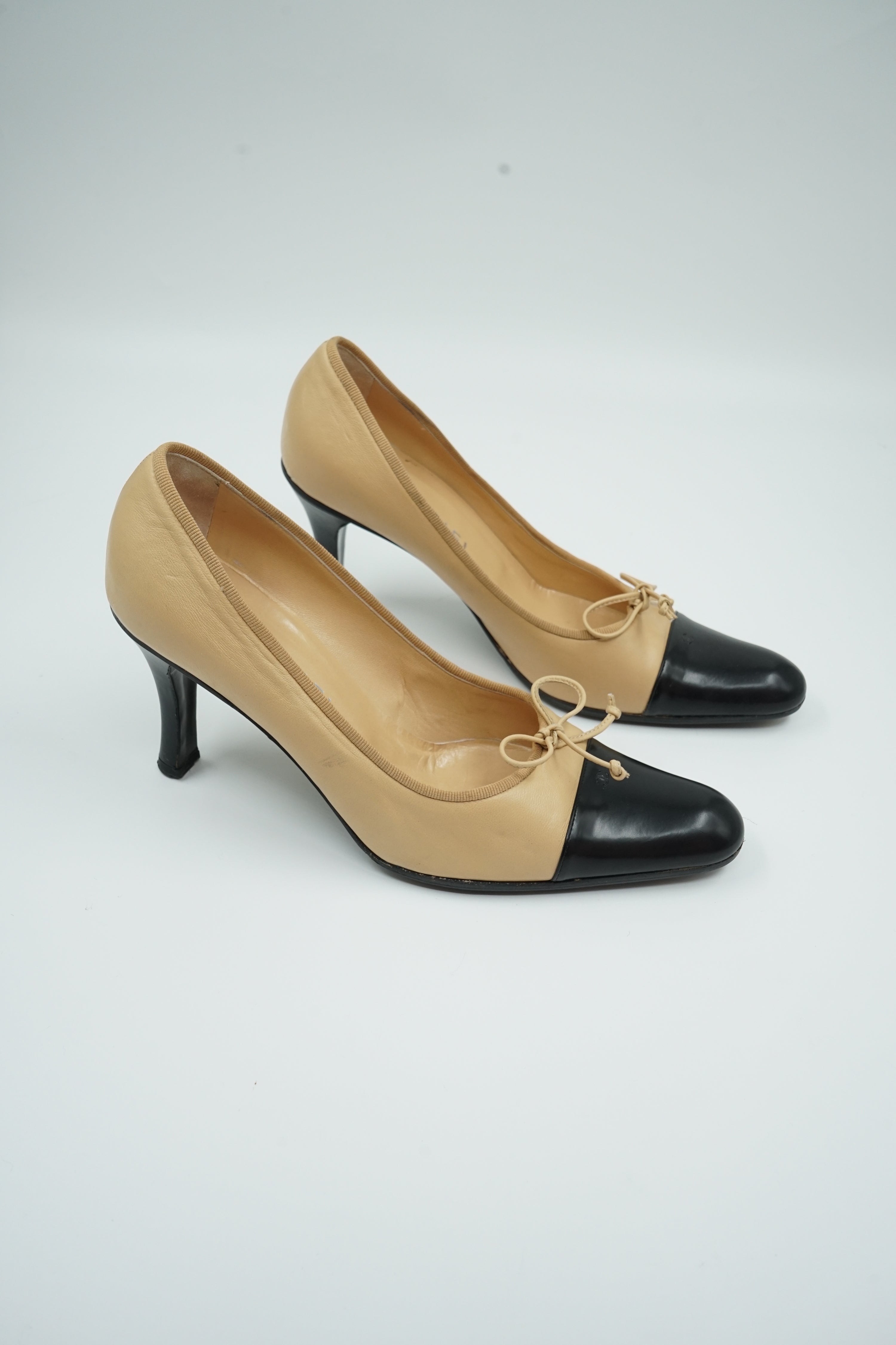 Chanel Logo Cap Toe Pumps