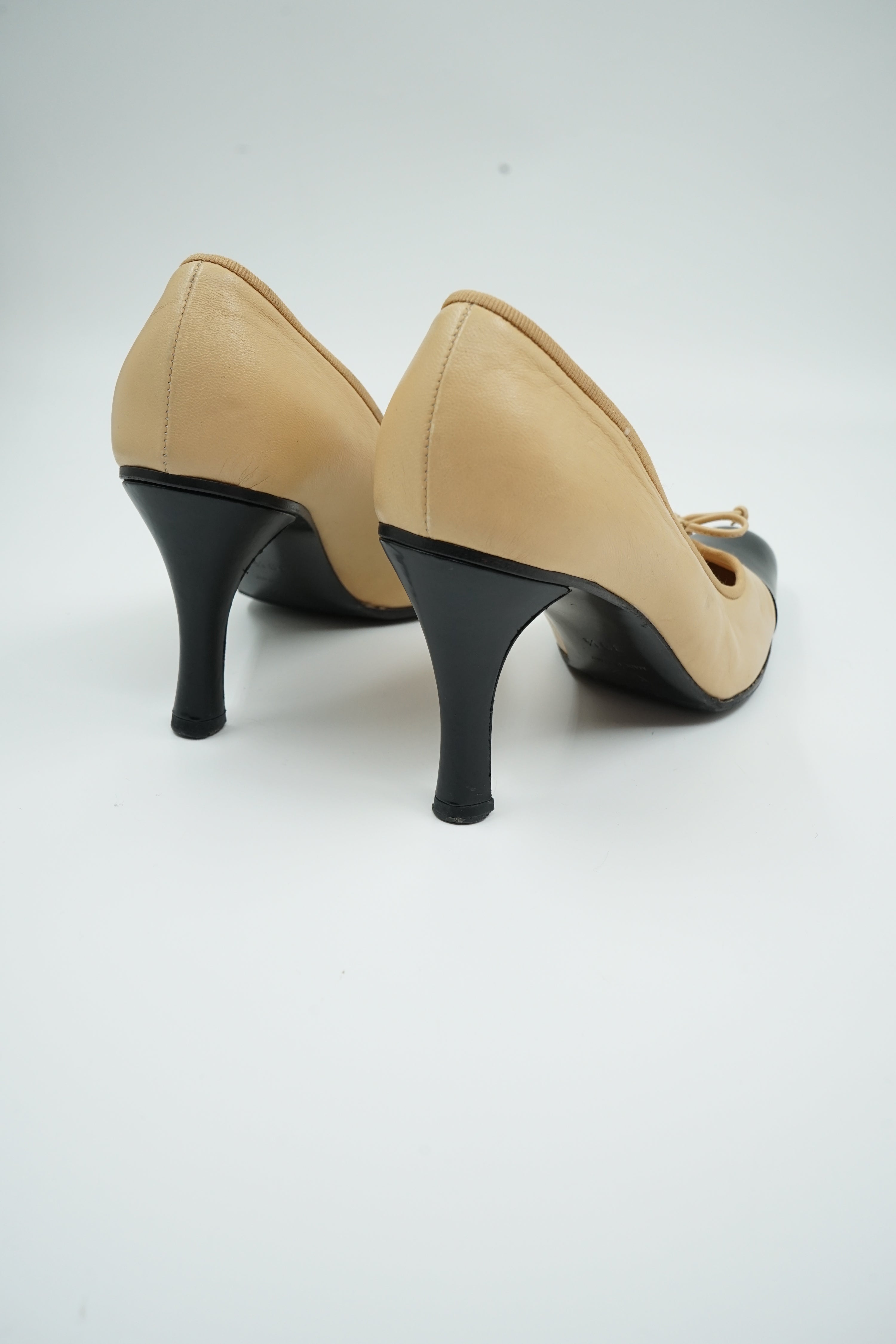 Chanel Logo Cap Toe Pumps