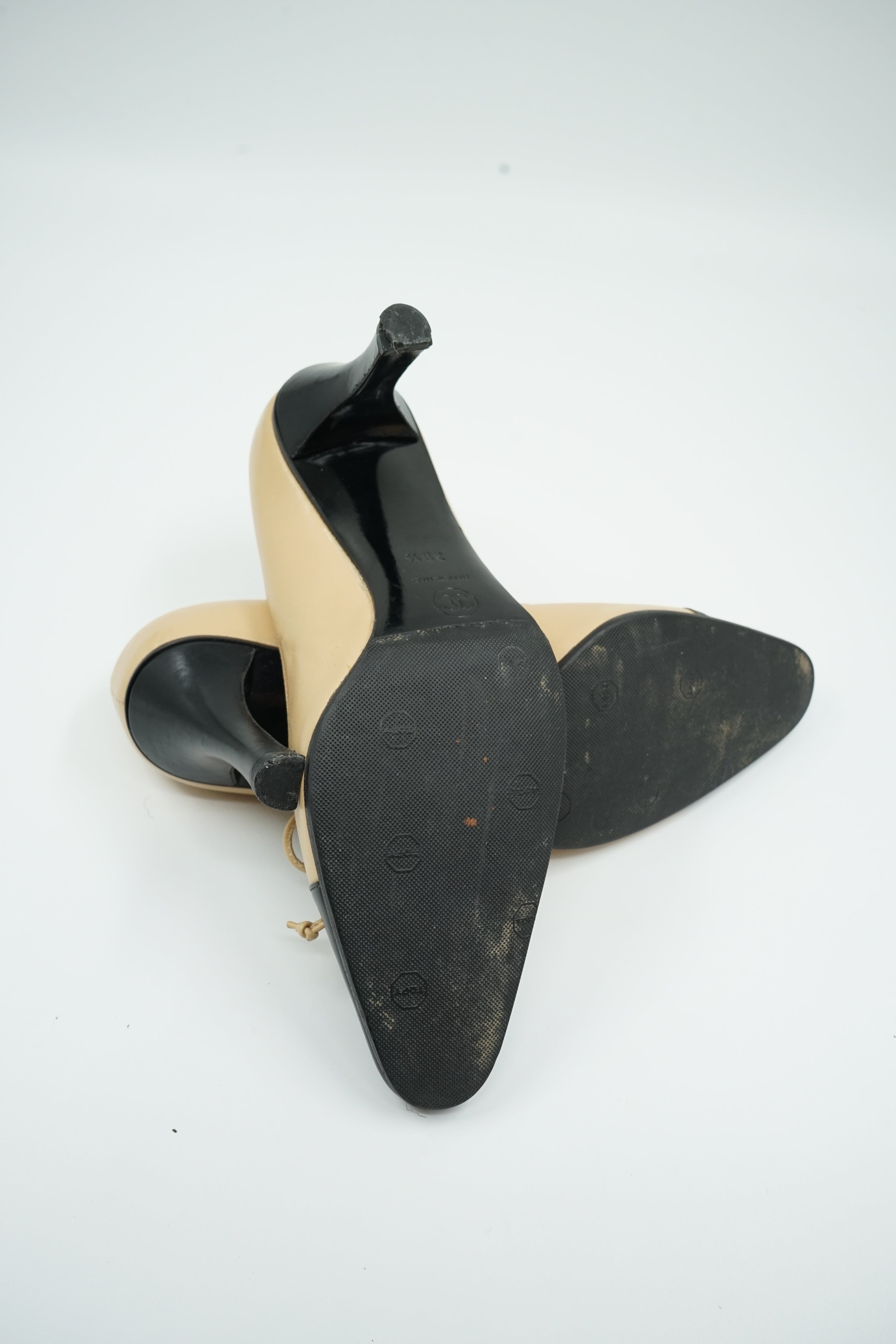 Chanel Logo Cap Toe Pumps