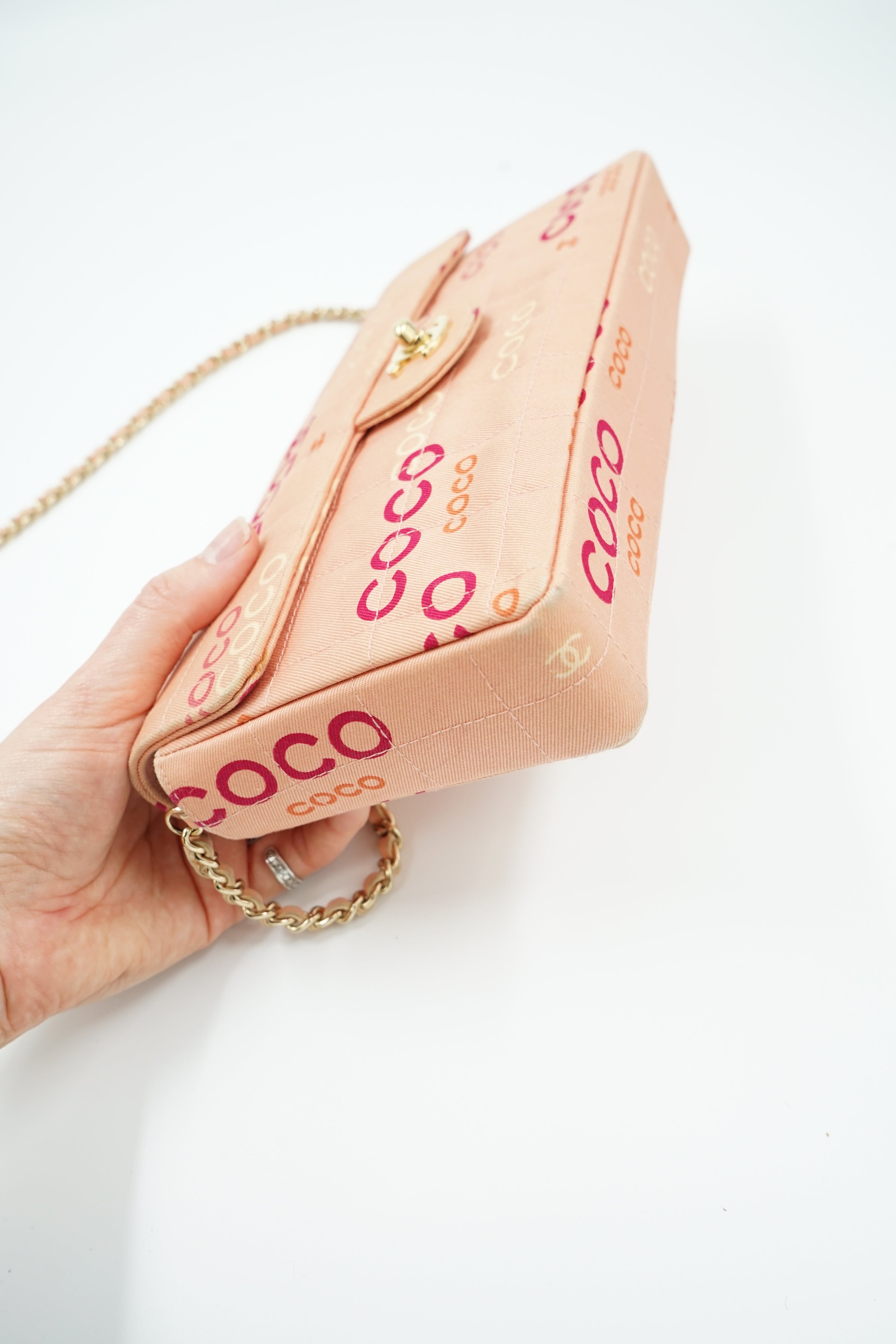 Chanel East West COCO Print Cotton Pink