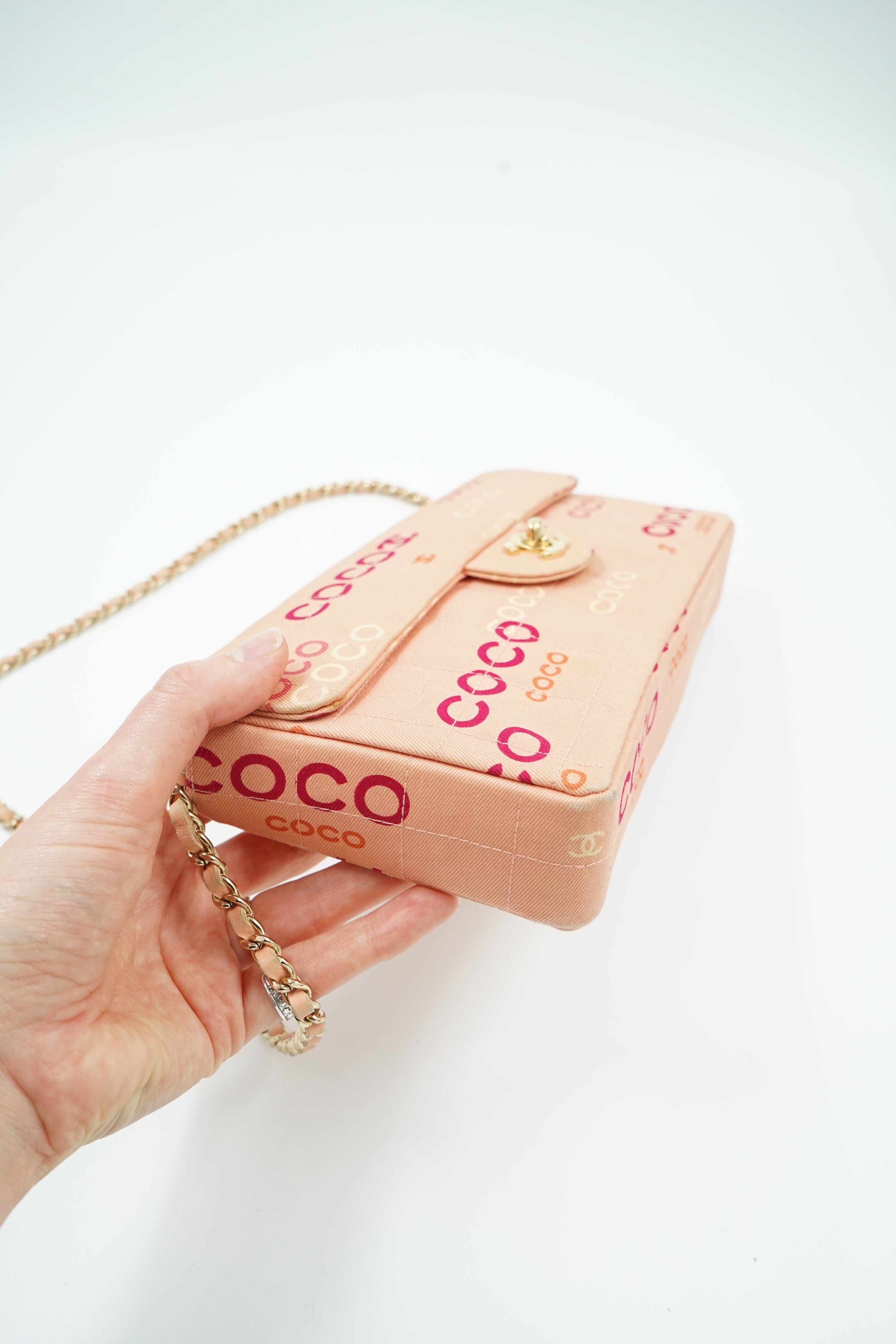 Chanel East West COCO Print Cotton Pink