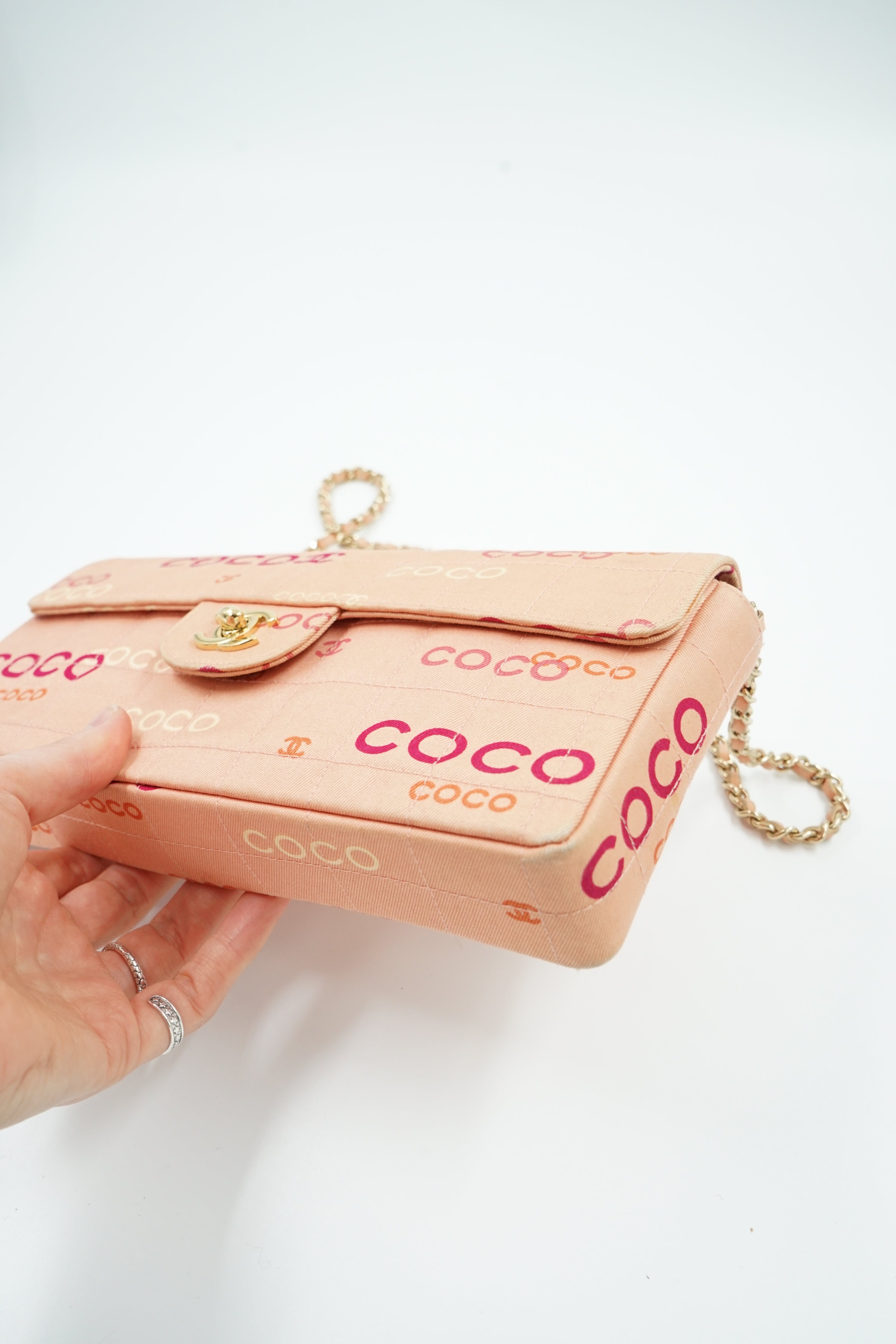 Chanel East West COCO Print Cotton Pink