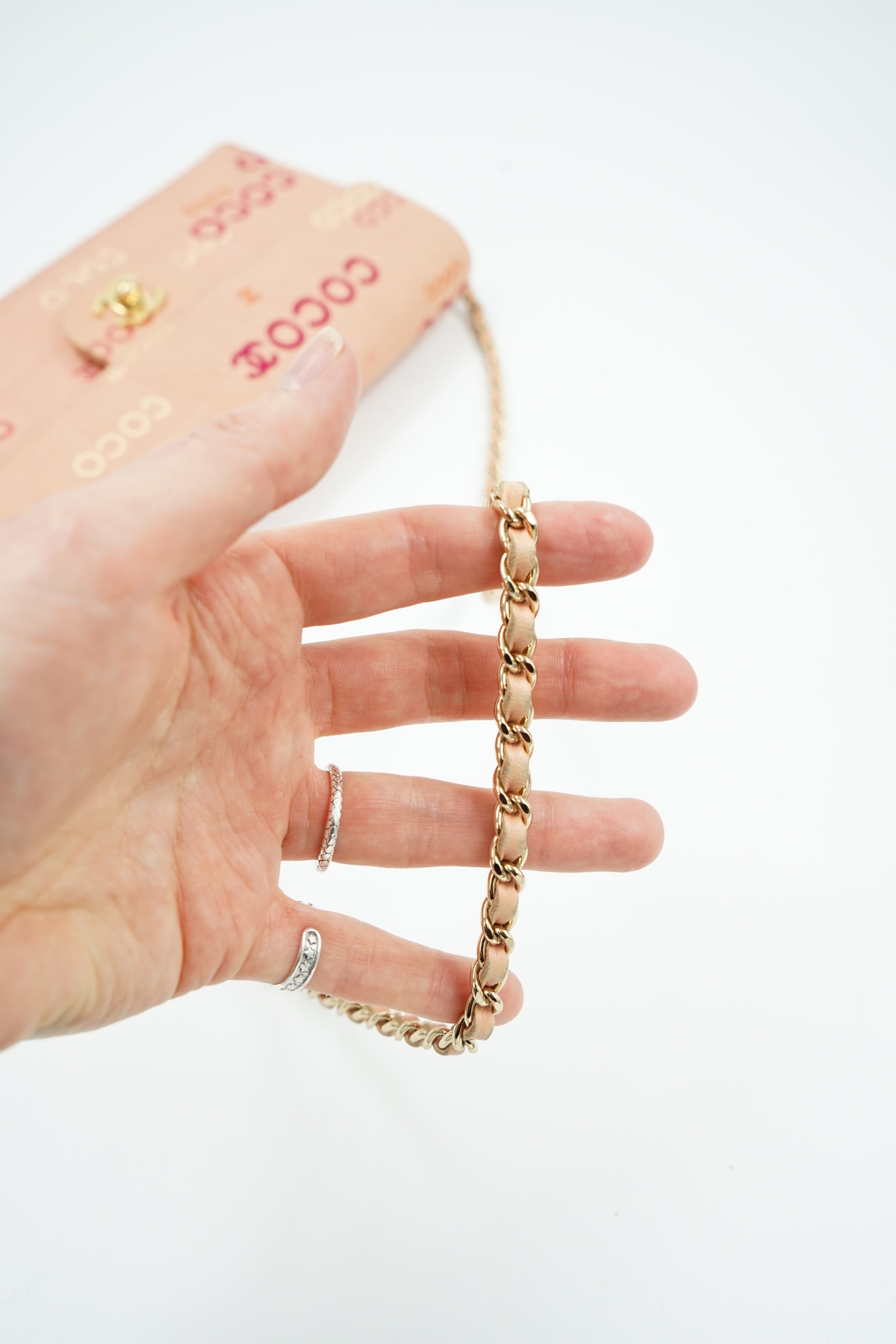 Chanel East West COCO Print Cotton Pink