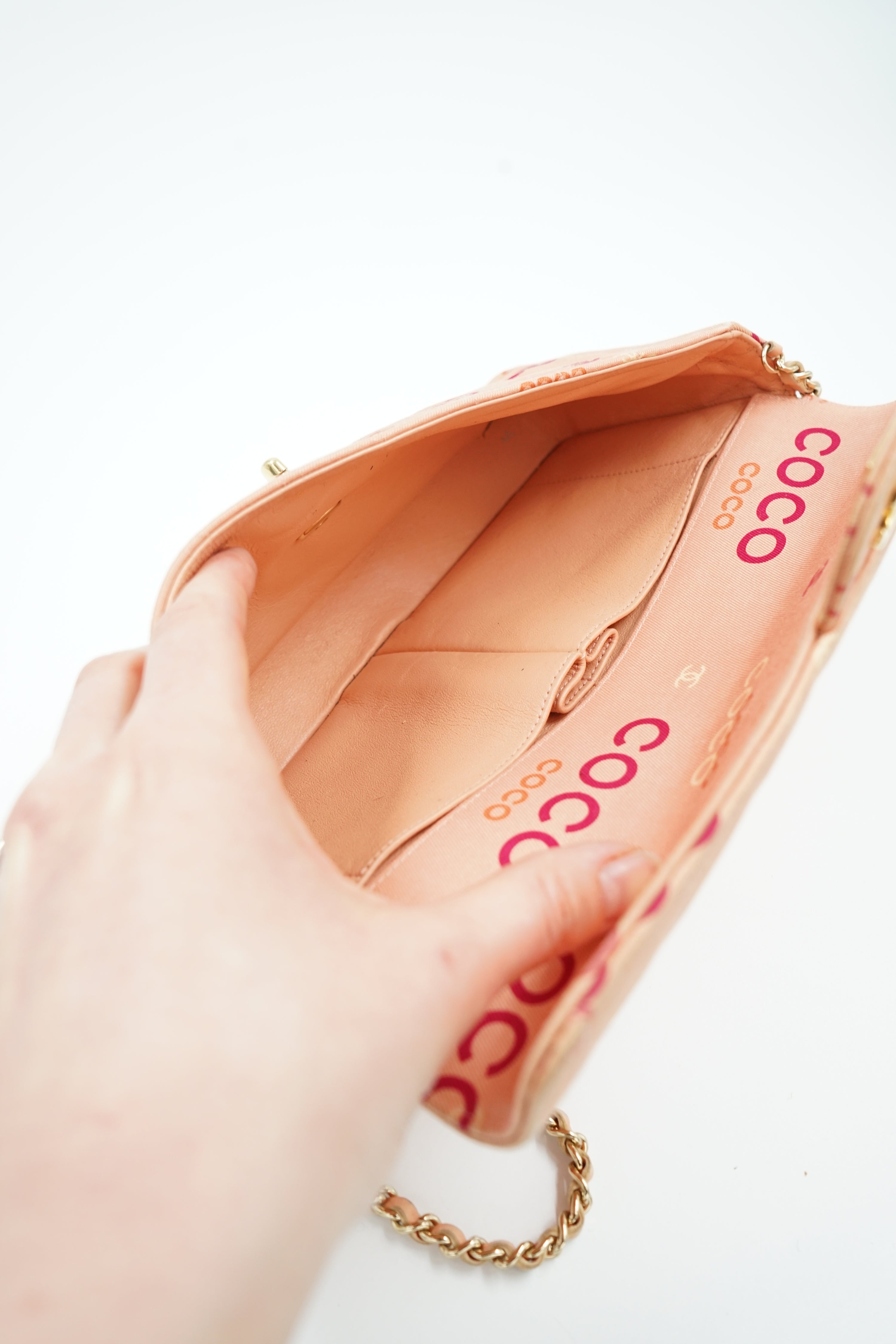 Chanel East West COCO Print Cotton Pink