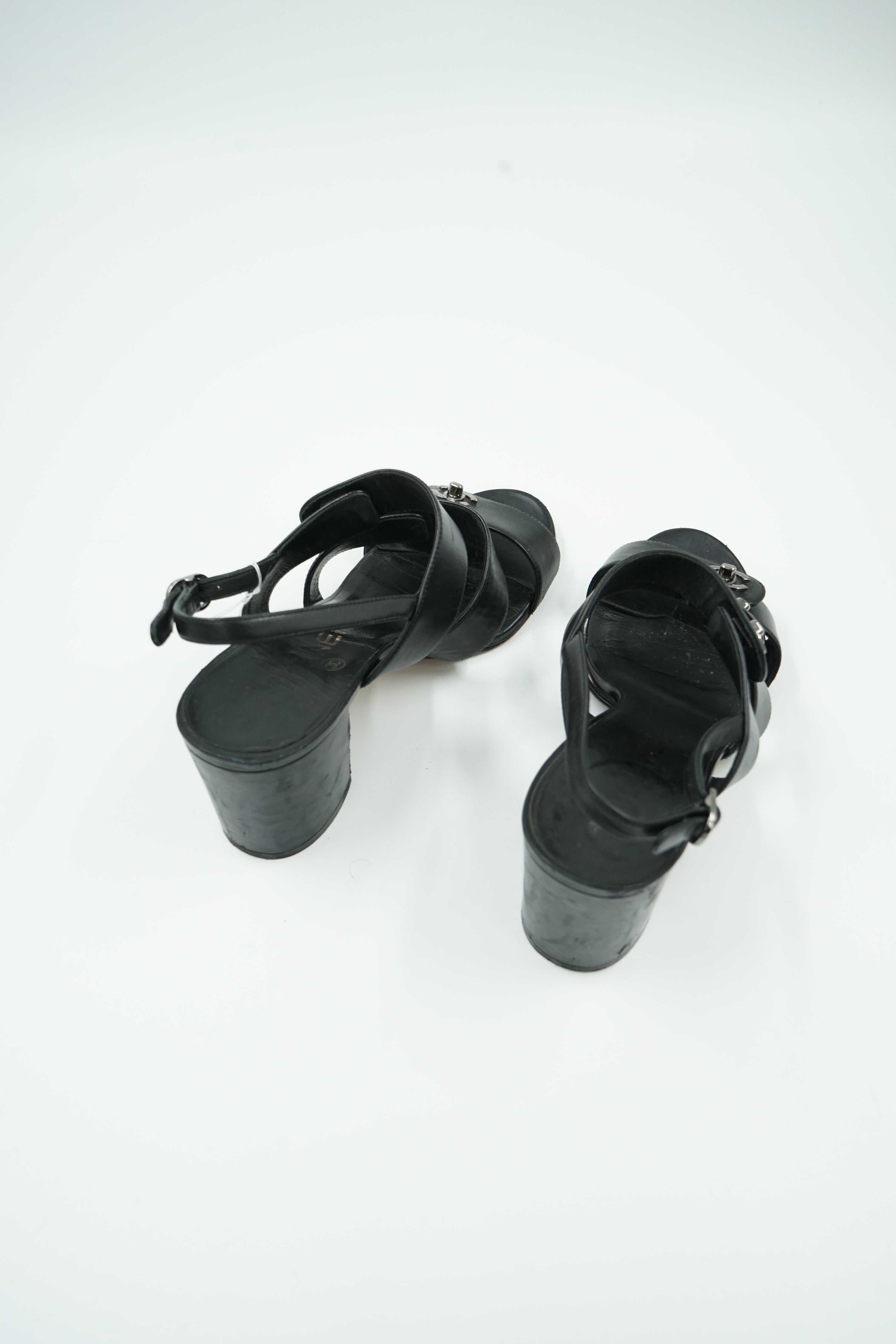 Chanel Turnlock Heeled Sandals