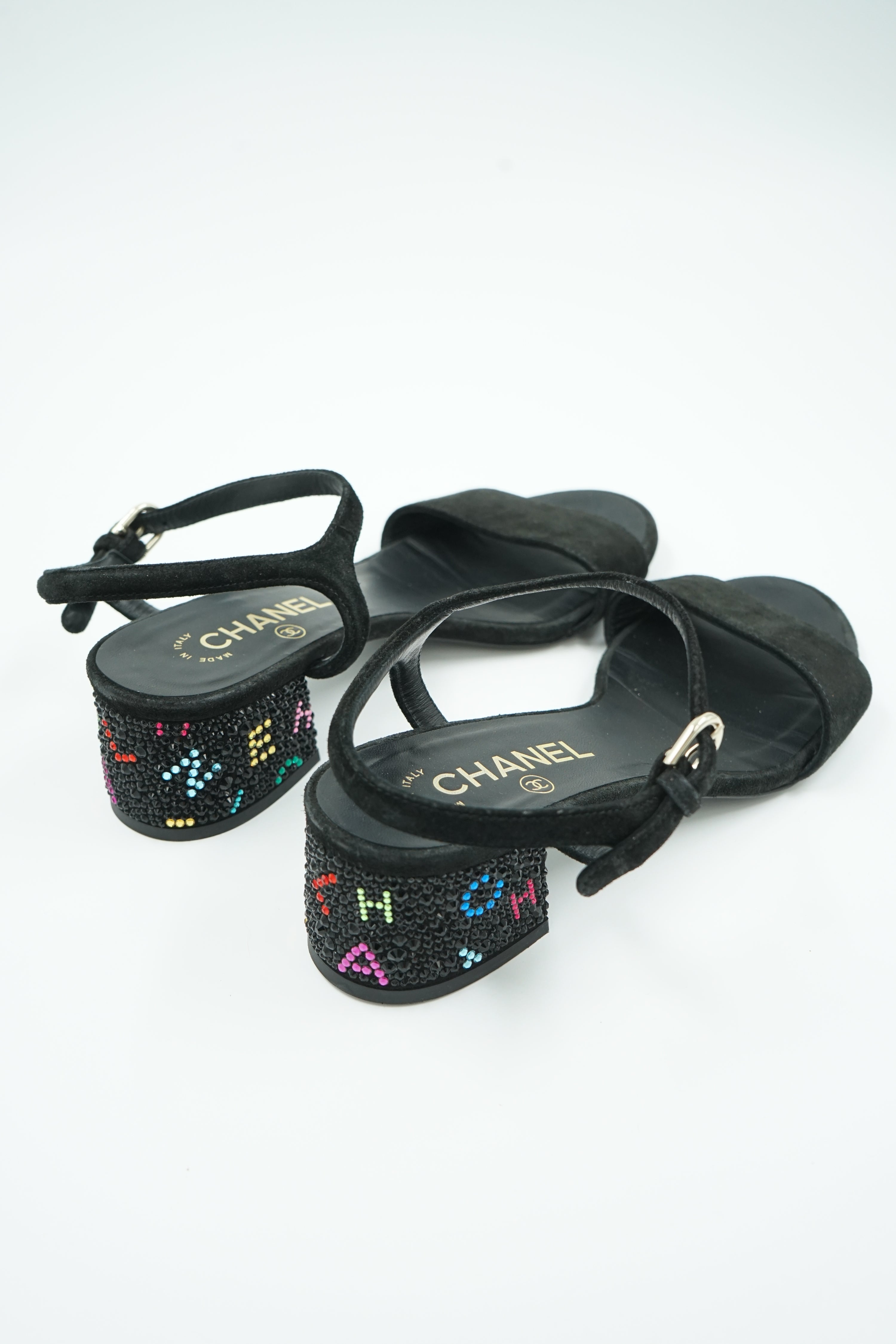 Chanel Cruise 2024 Crystal Heel Sandals