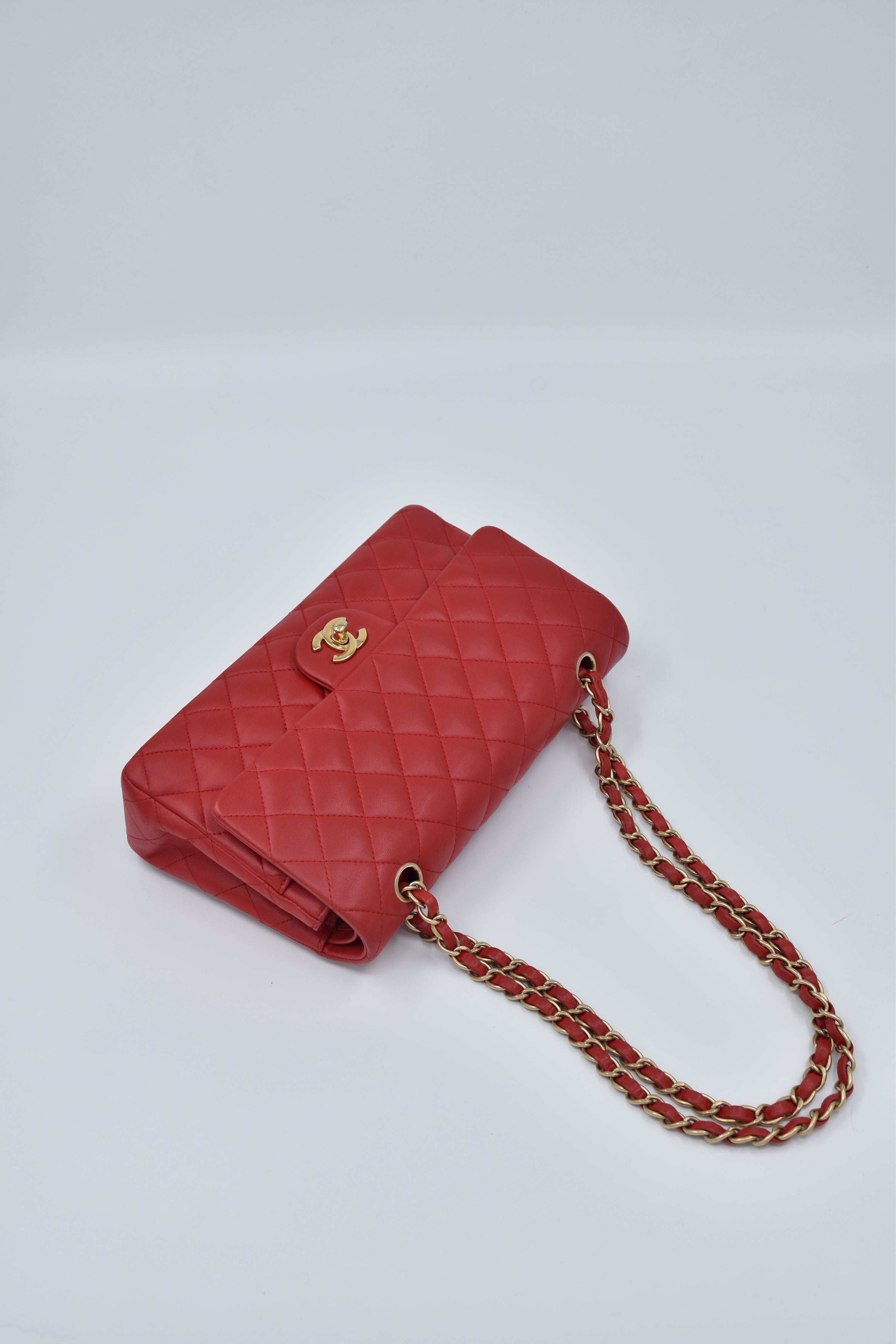 Chanel Double Flap Medium Red