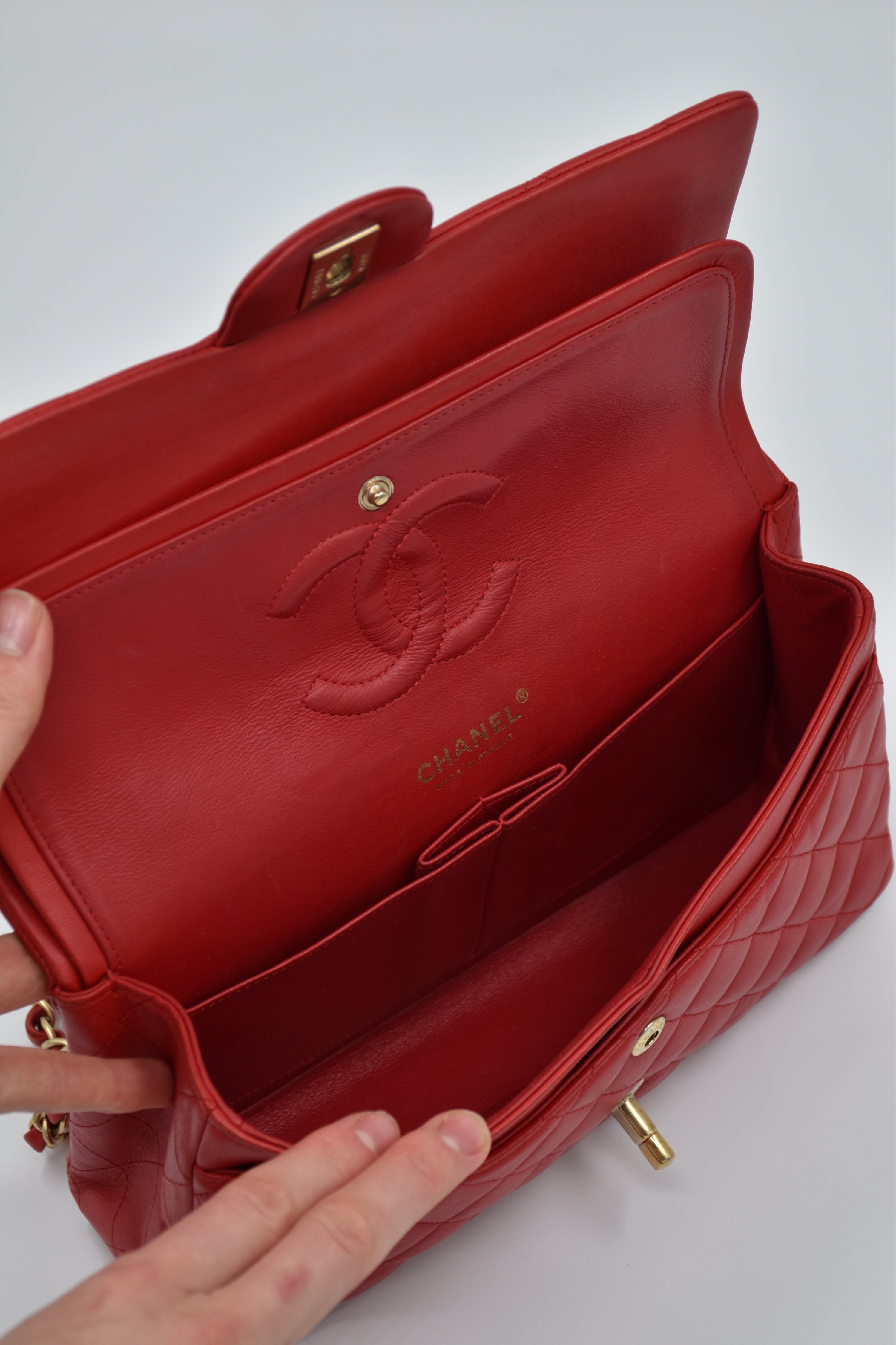 Chanel Double Flap Medium Red