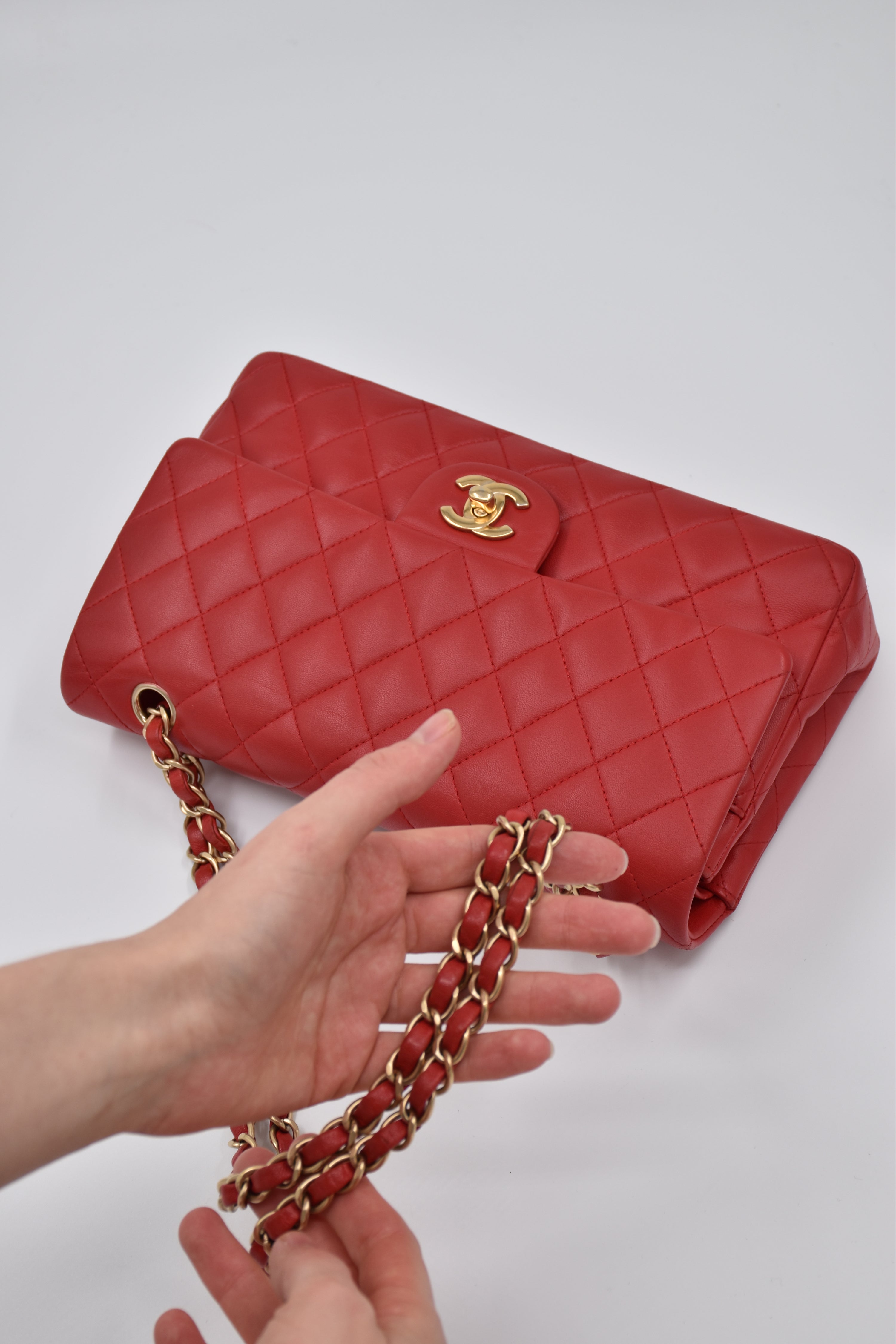 Chanel Double Flap Medium Red
