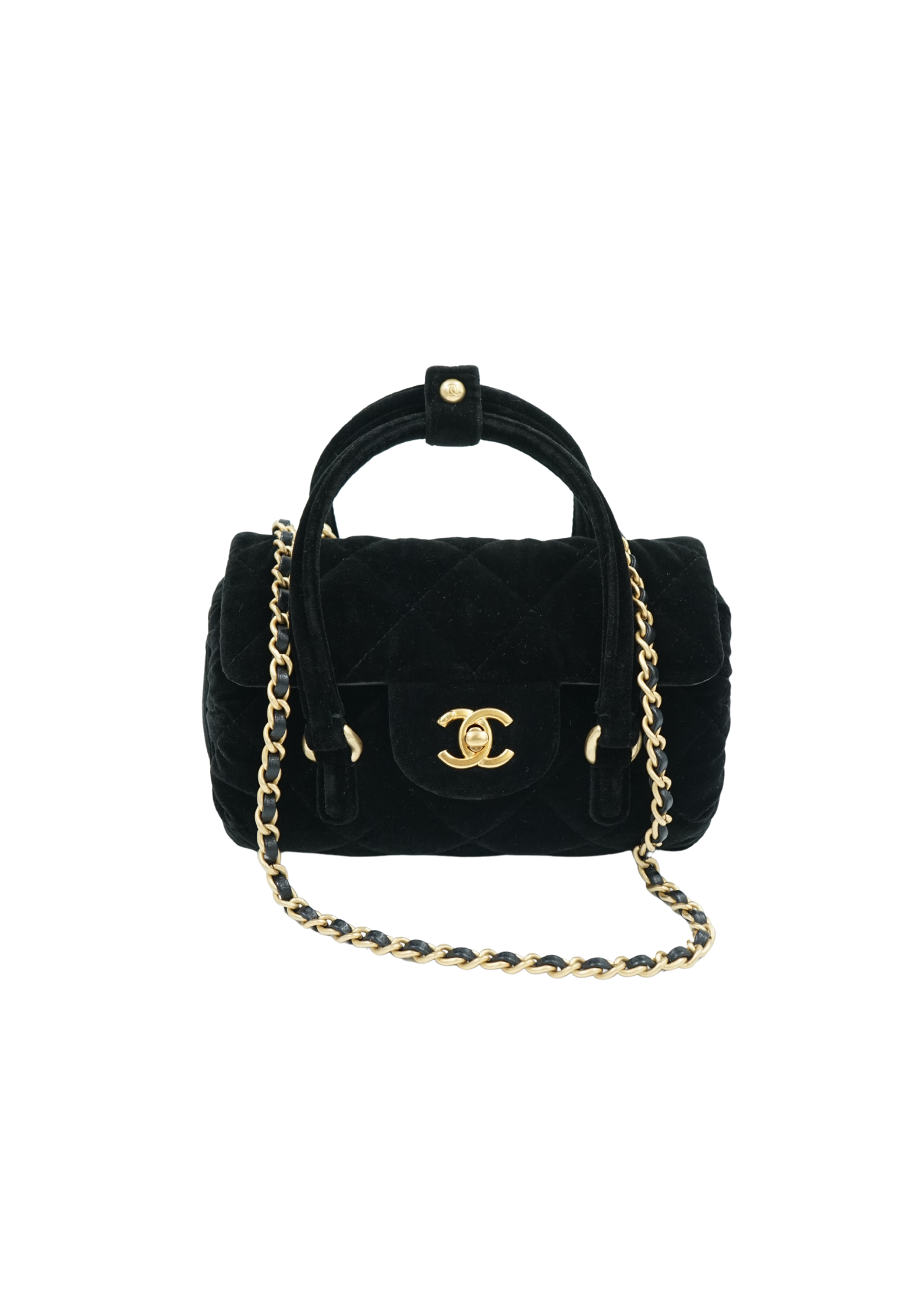 Chanel Small Velvet Barrel Bag