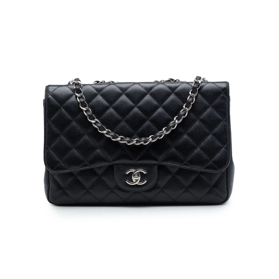 Chanel Jumbo Single Flap Bag Caviar Black