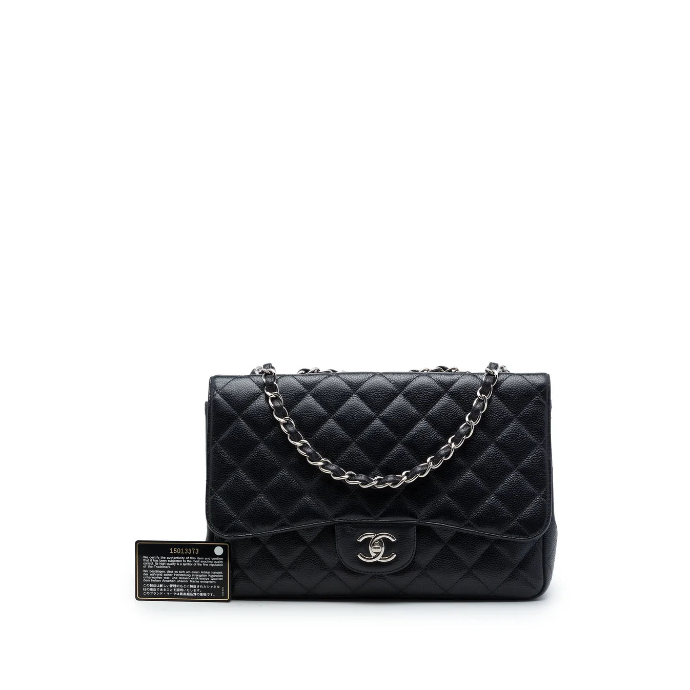 Chanel Jumbo Single Flap Bag Caviar Black