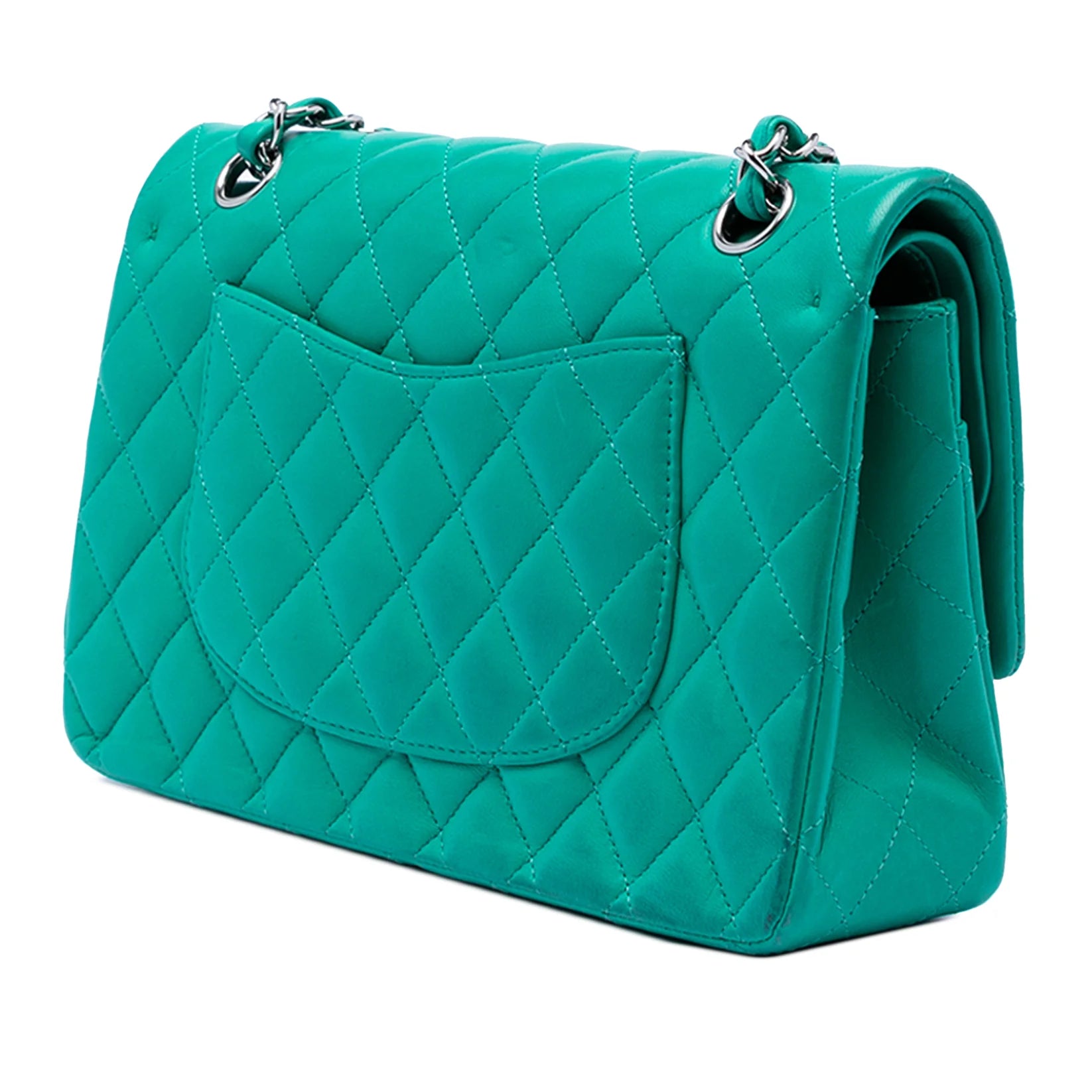 Chanel Medium Classic Double Flap Green
