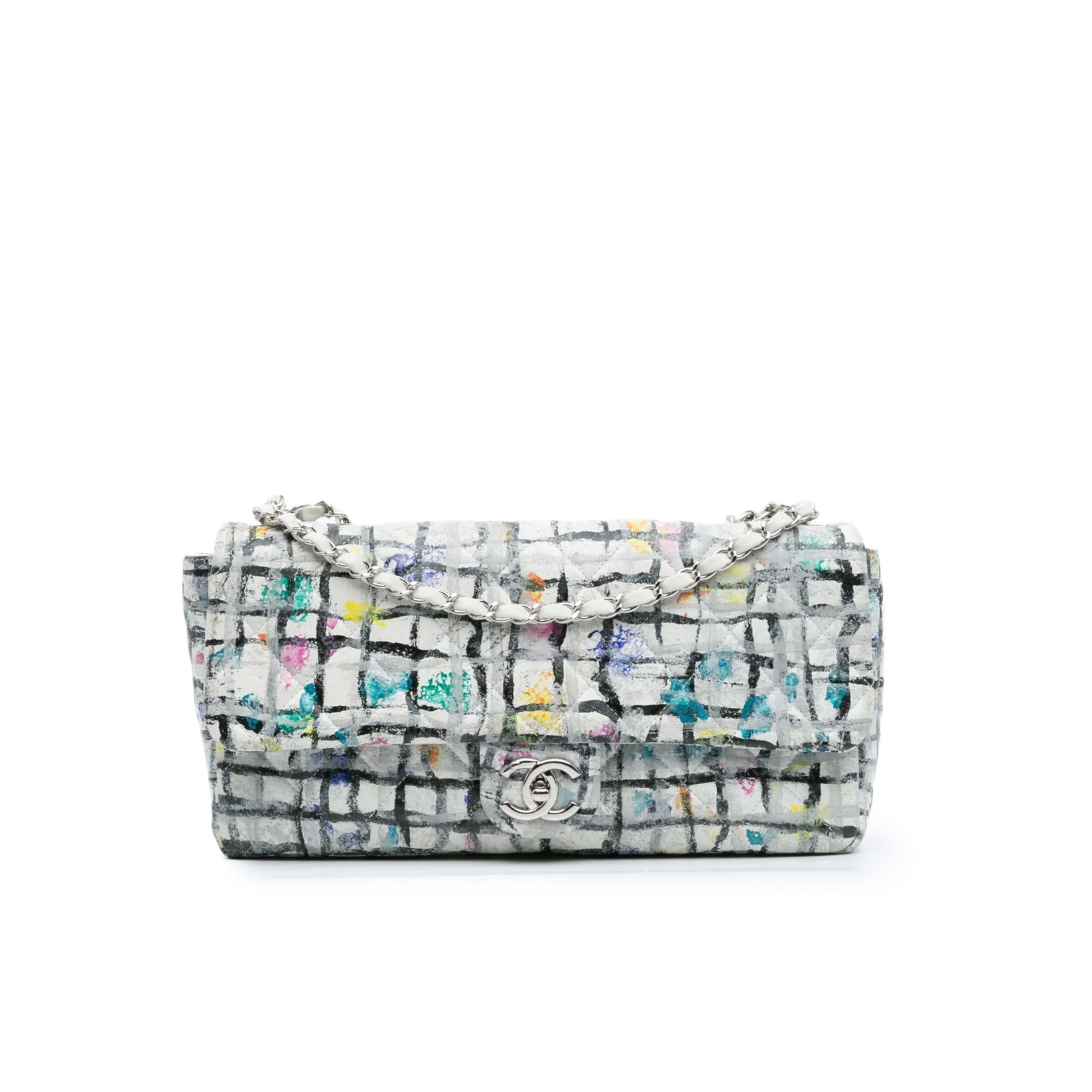Chanel Medium Calfskin Hand Painted Graffiti Flap Bag