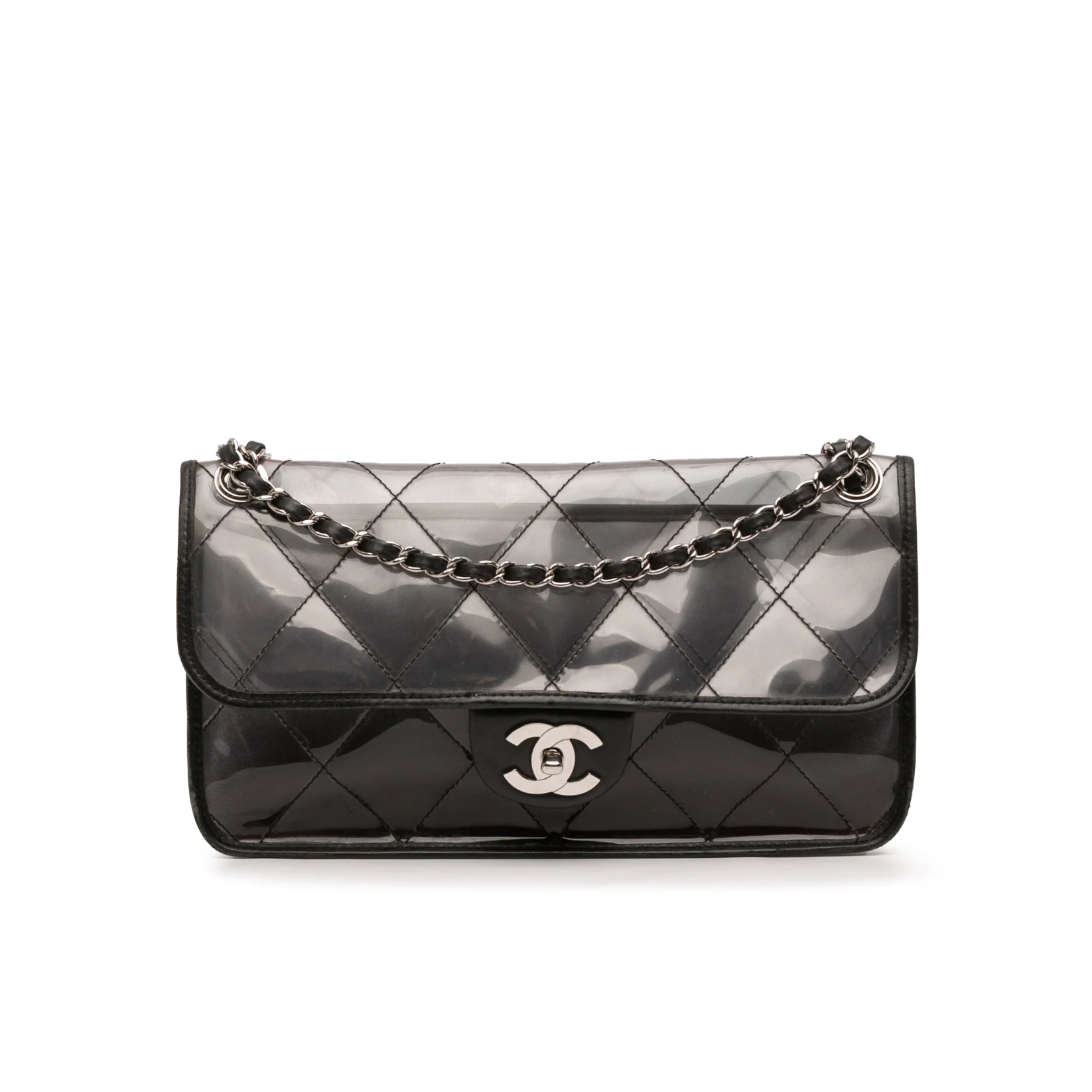 Chanel Stitched PVC and Calfskin Naked Flap