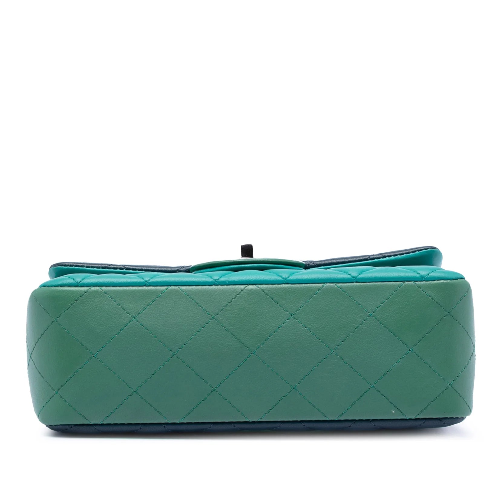 Chanel Mini Rectangular Classic Tricolor Lambskin Single Flap