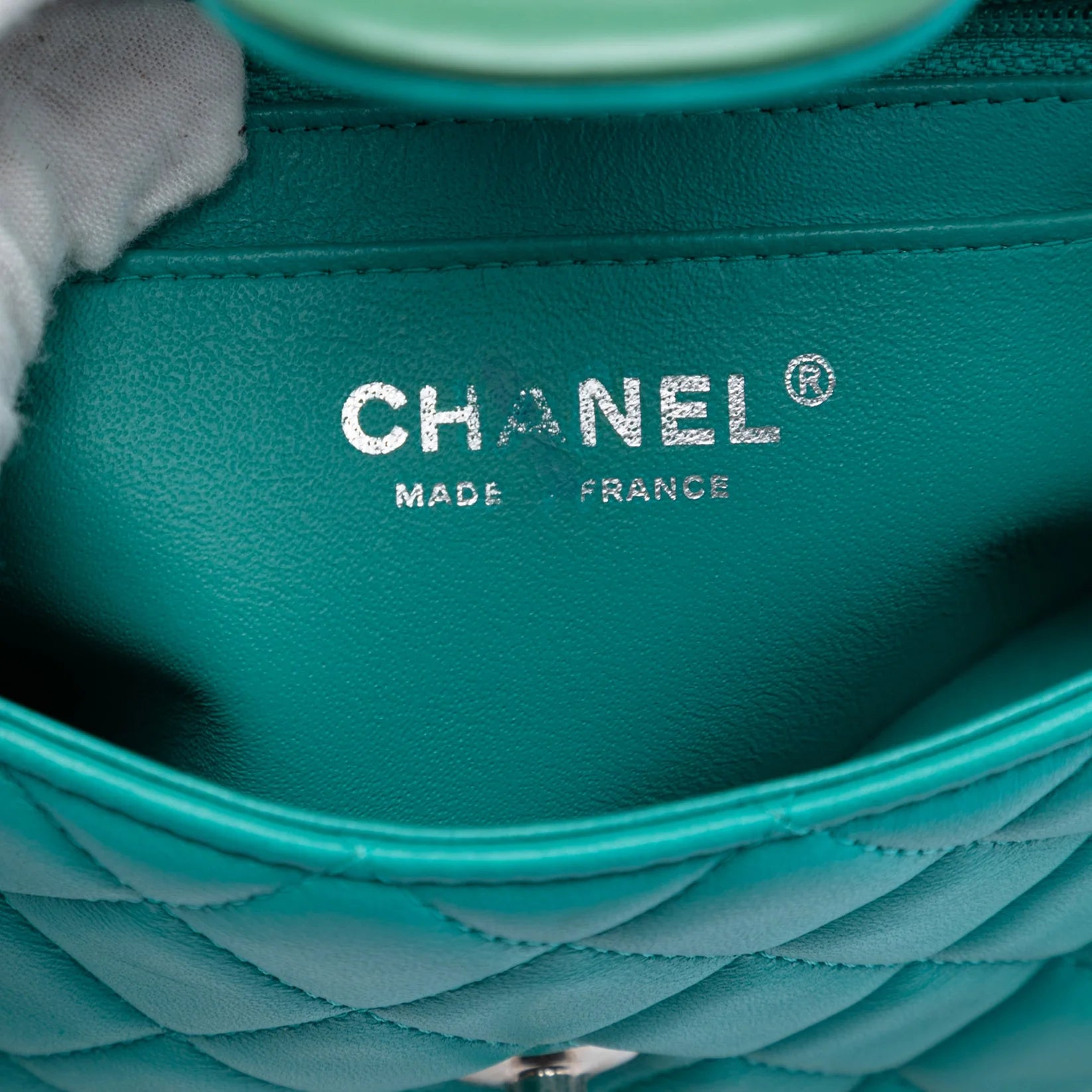 Chanel Mini Rectangular Classic Tricolor Lambskin Single Flap