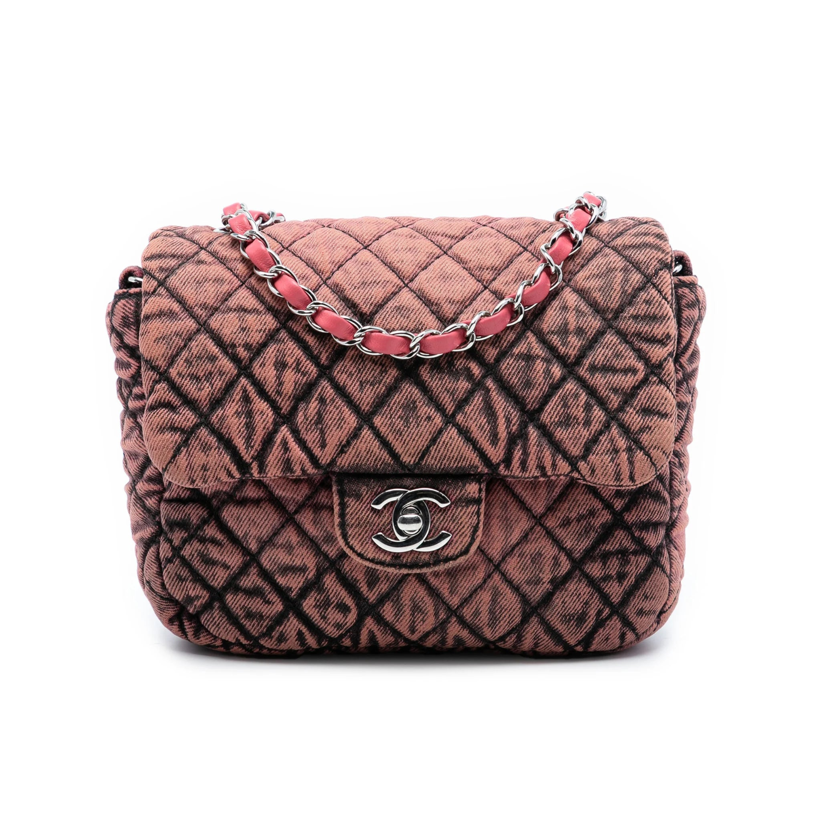 Chanel Small Square Quilted Denimpression Single Flap Bag