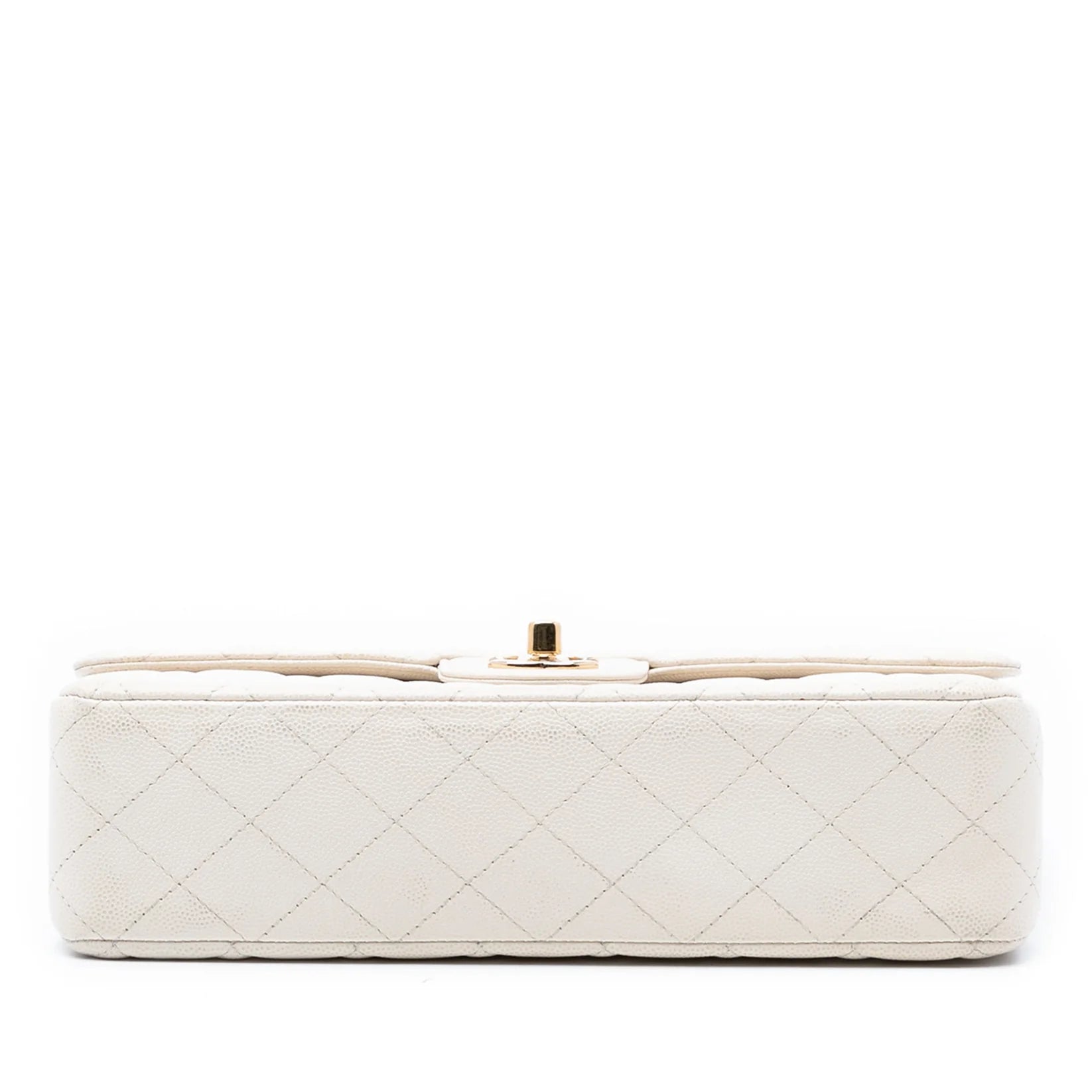 Chanel Medium Double Flap Caviar Leather White