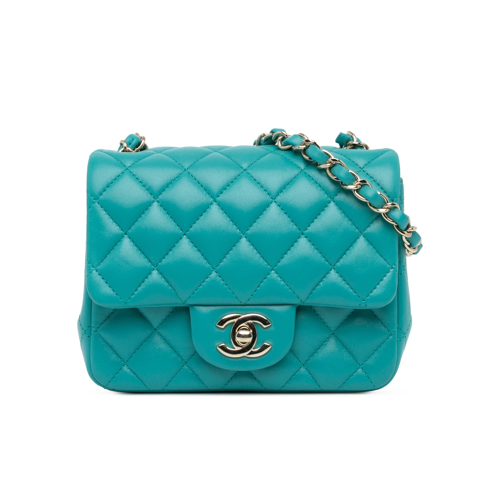 Chanel Mini Square Tiffany Blue