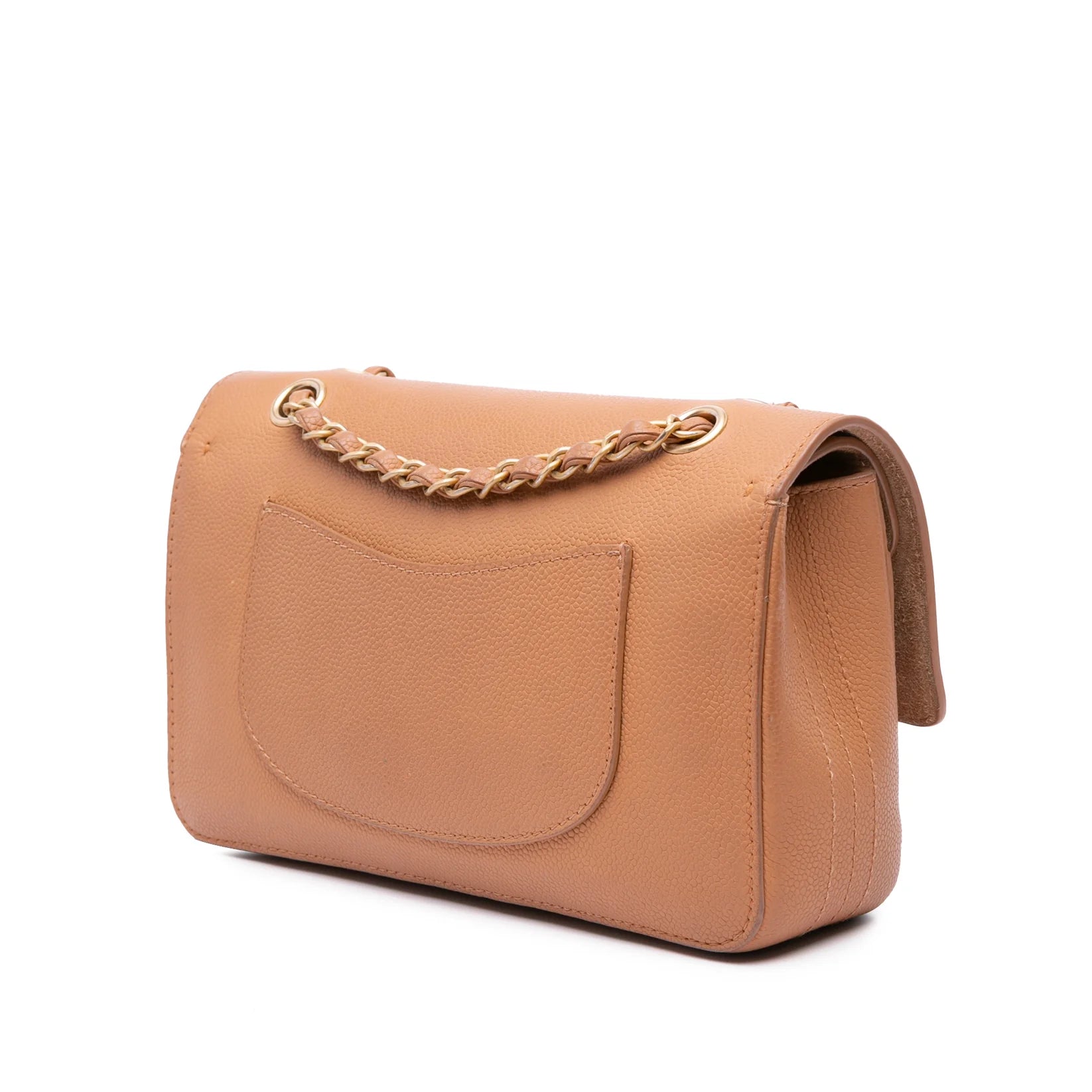 Chanel Medium Caviar Pure Double Flap Bag Brown