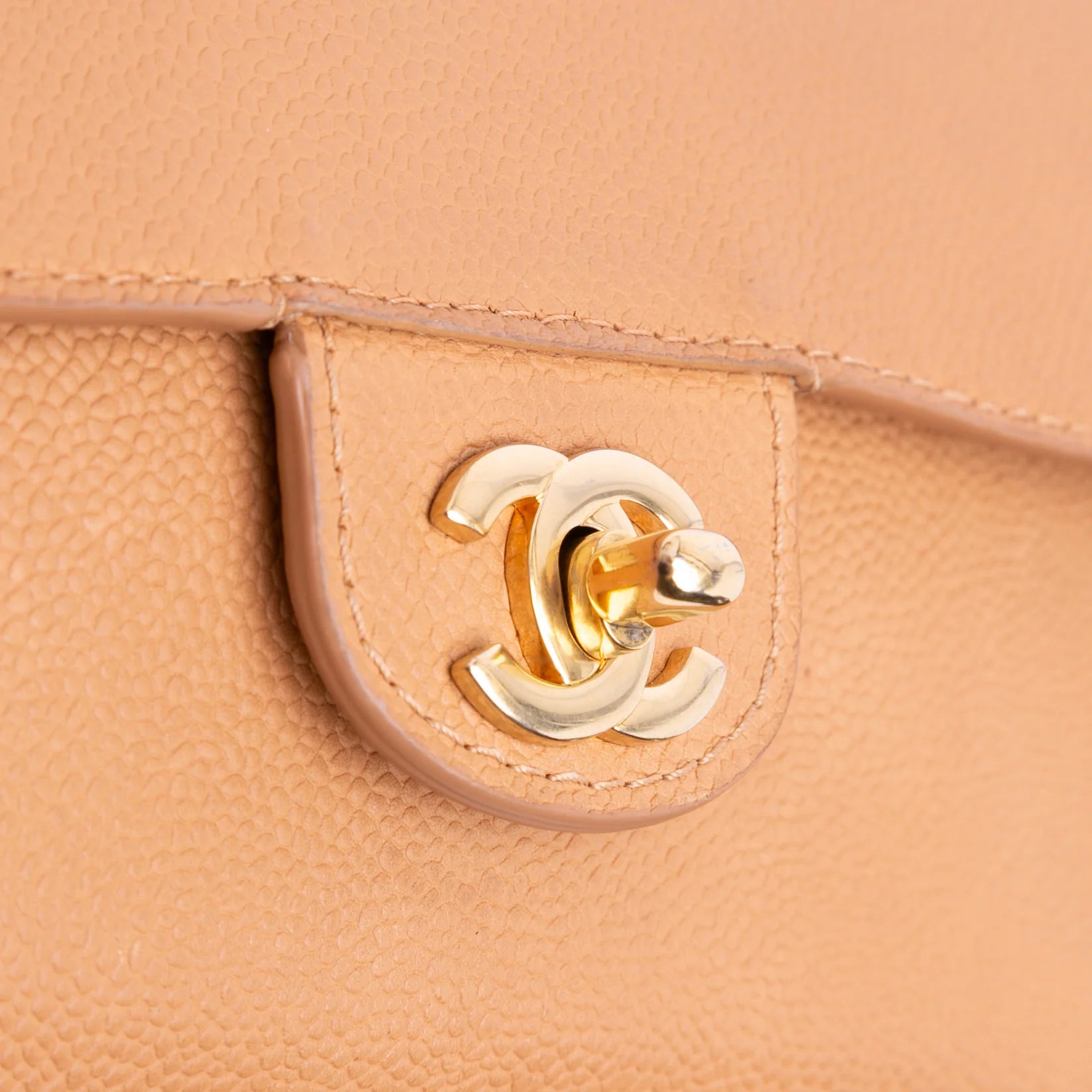 Chanel Medium Caviar Pure Double Flap Bag Brown