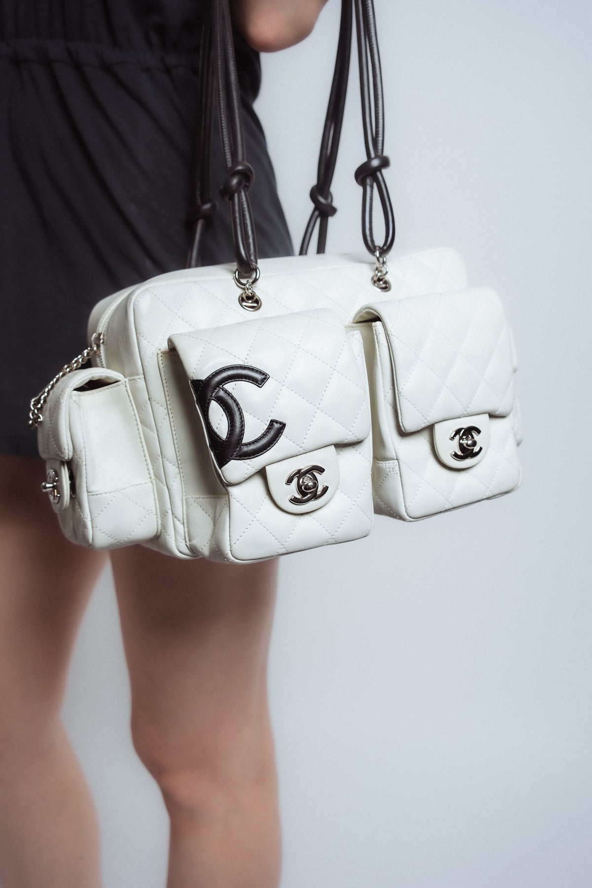 Chanel Cambon Reporter Bag White