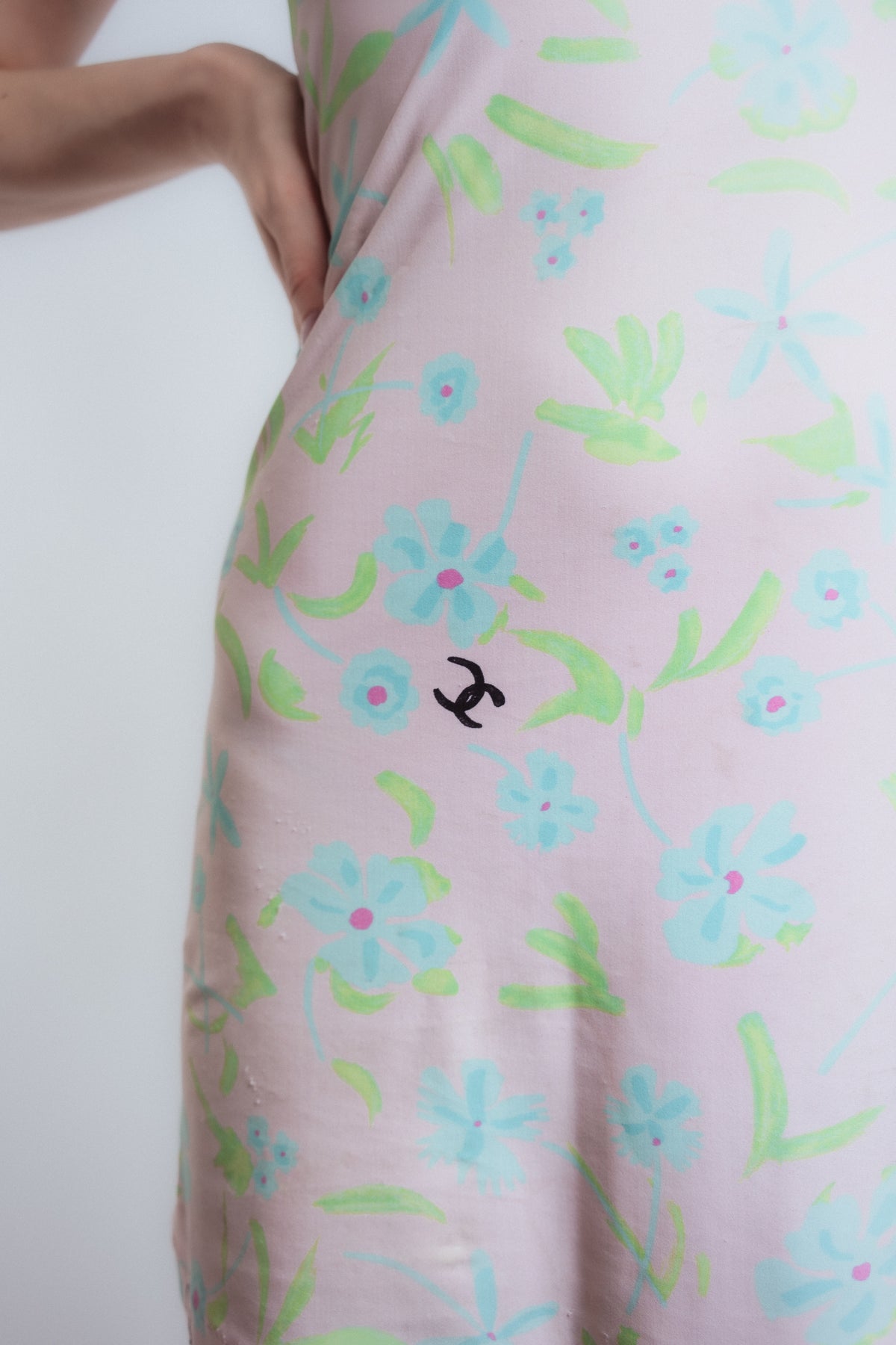 Chanel Floral Logo Print Dress
