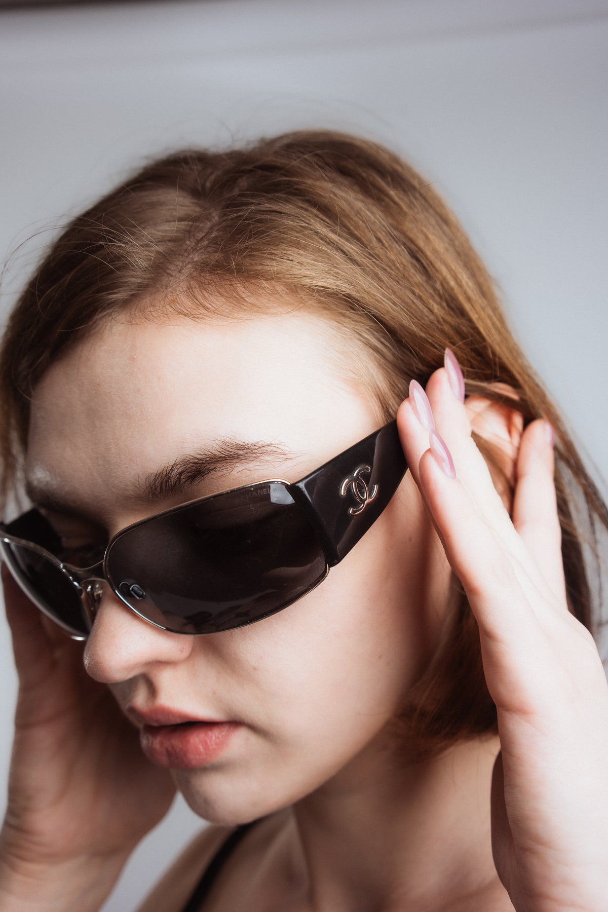Chanel Black Chrome Sunglasses