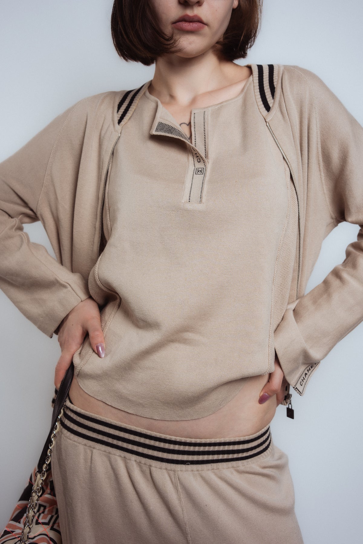Chanel 2004 Logo Tracksuit Top Set