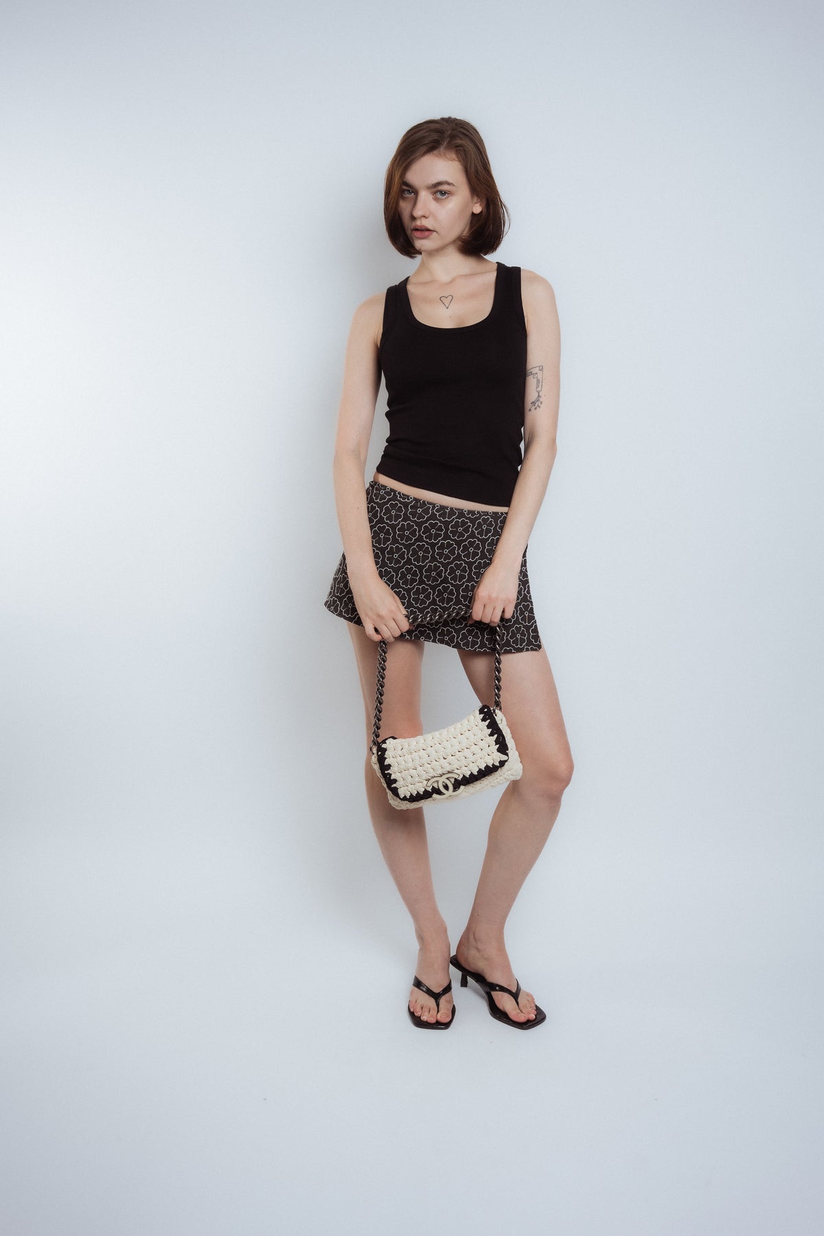 Chanel Fancy Crochet Flap Bag