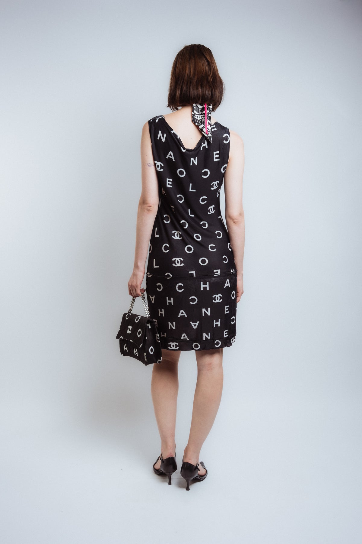 Chanel SS 1997 Logo Print Dress