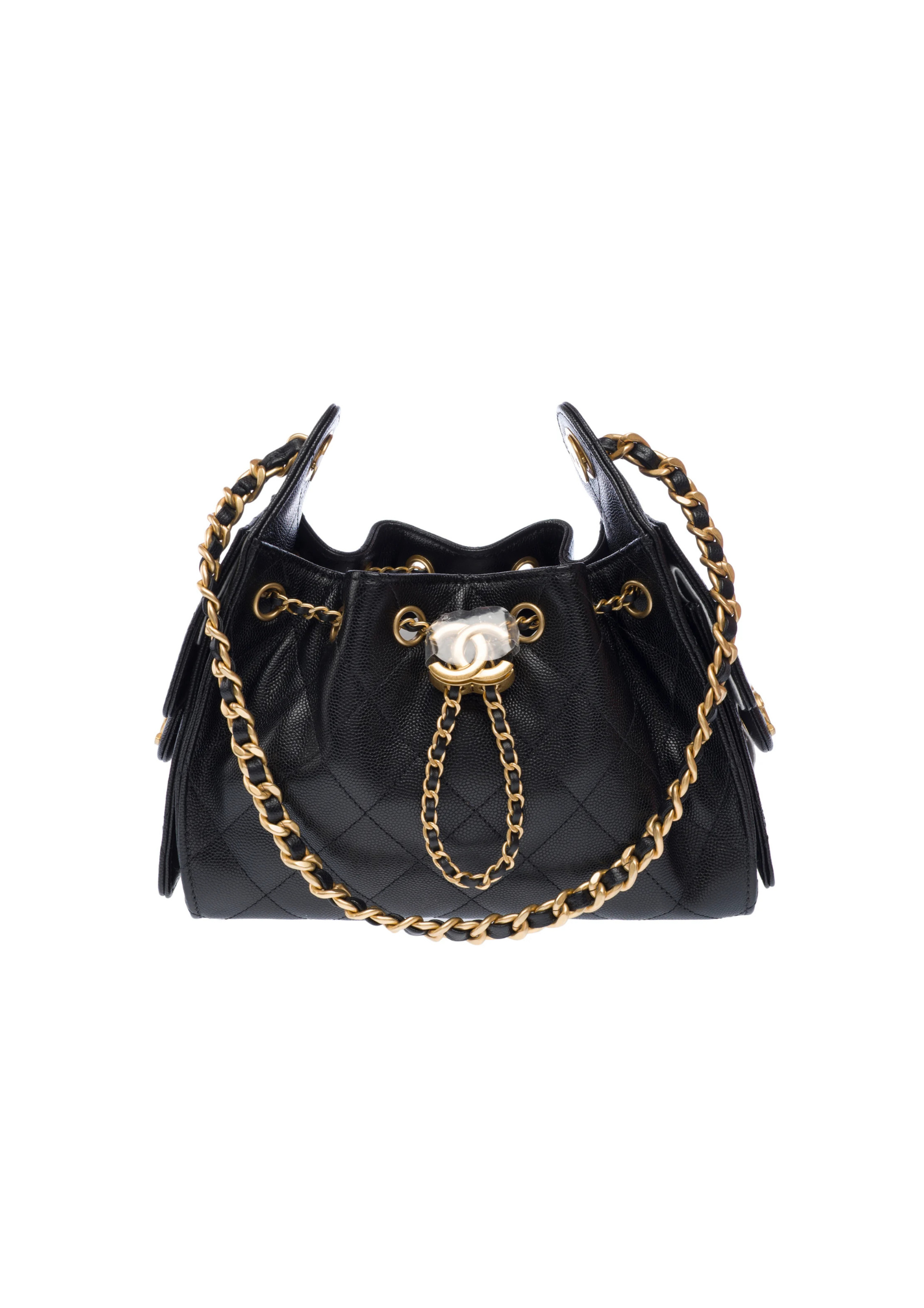 Chanel Mini 25 Bag Grained Calfskin Black