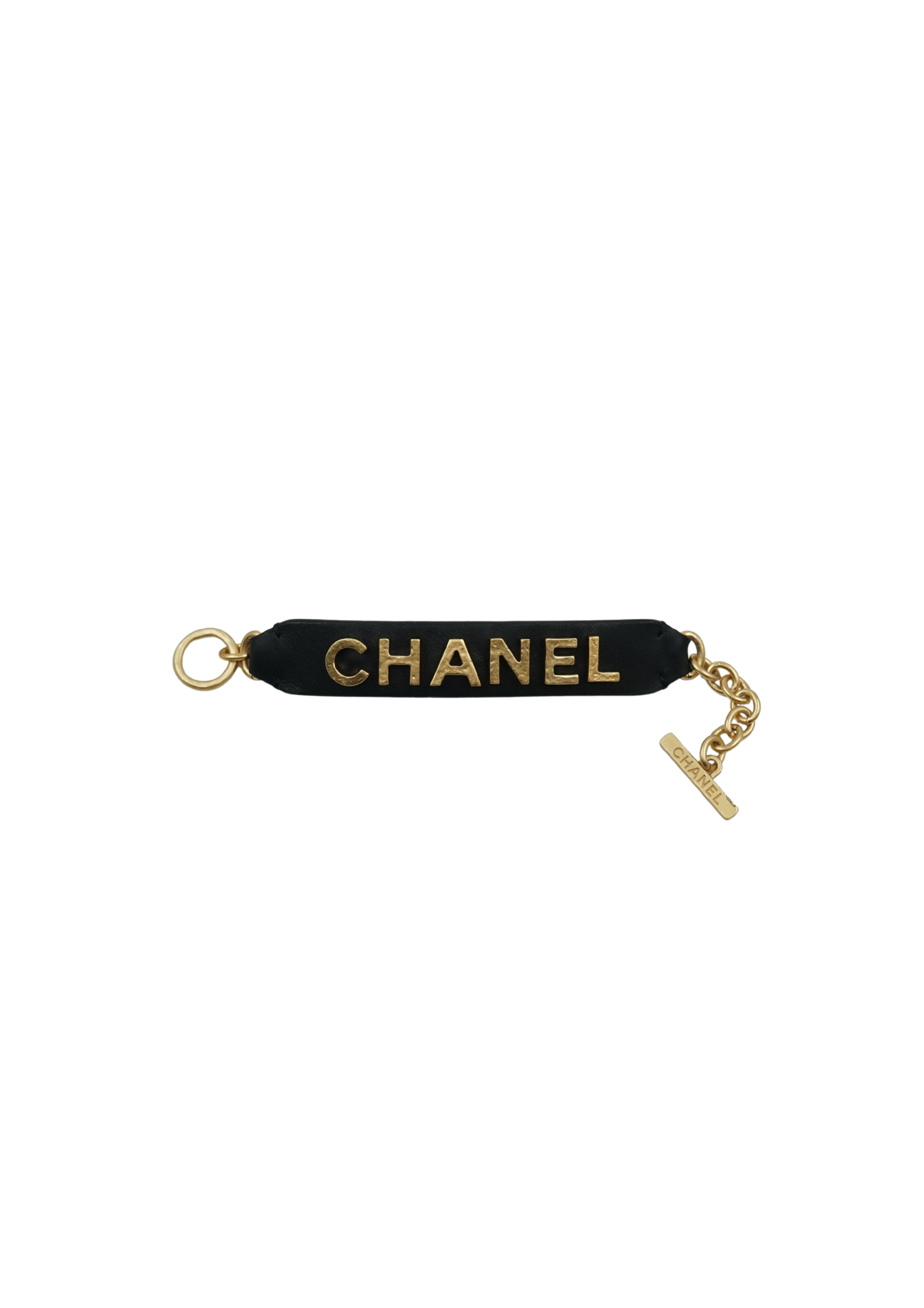 Chanel Leather Logo Bracelet