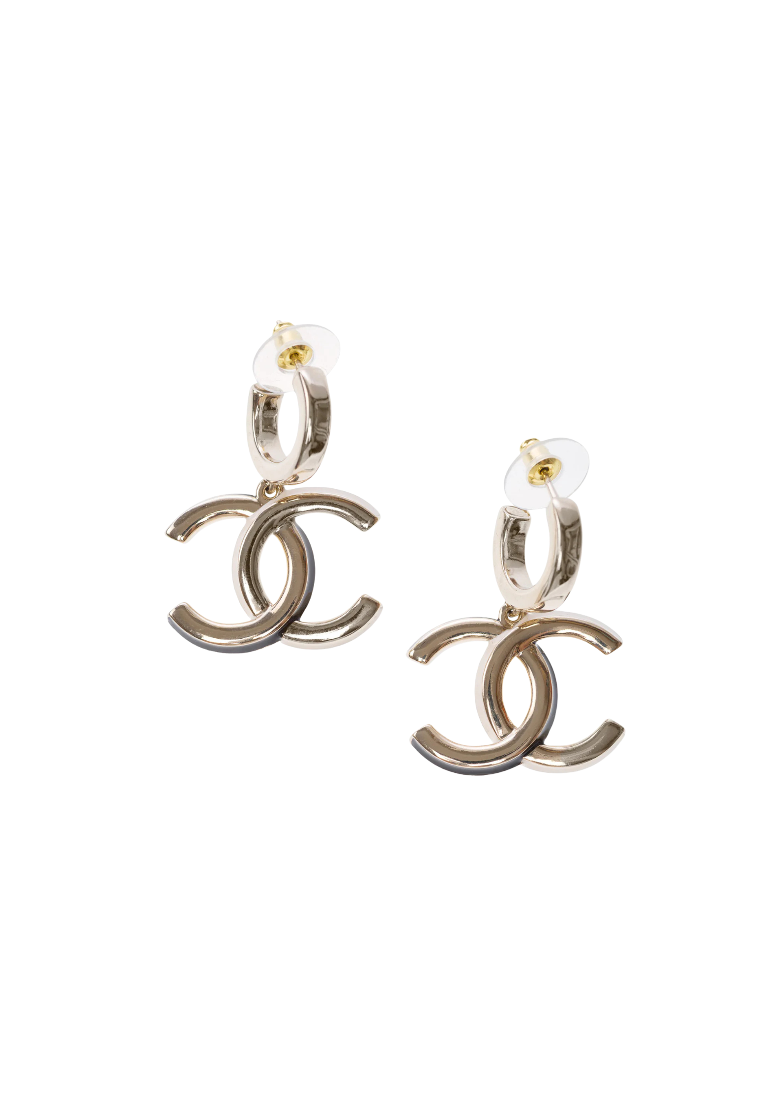 Chanel Logo Earrings Hoops