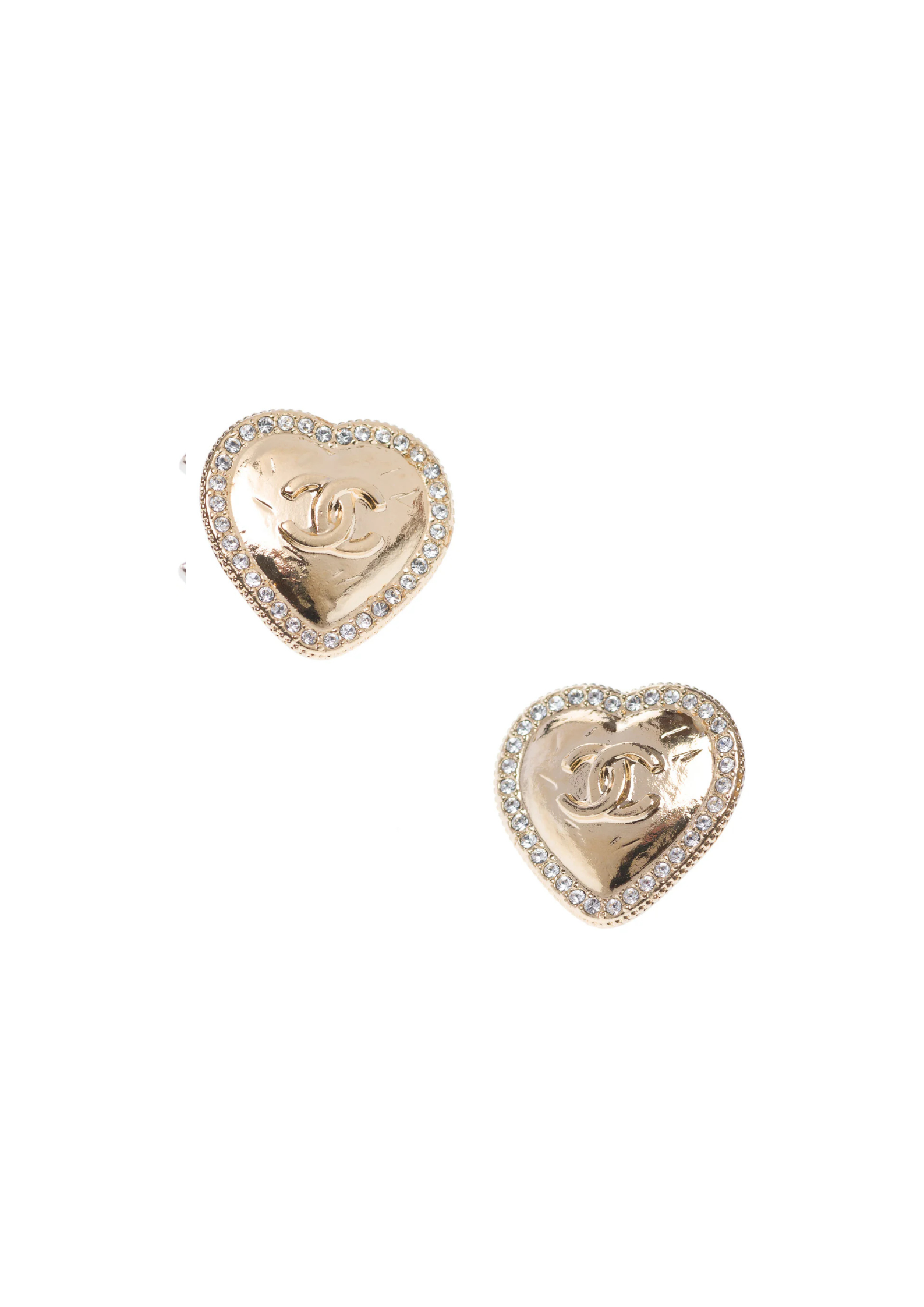 Chanel Heart Stud Earrings